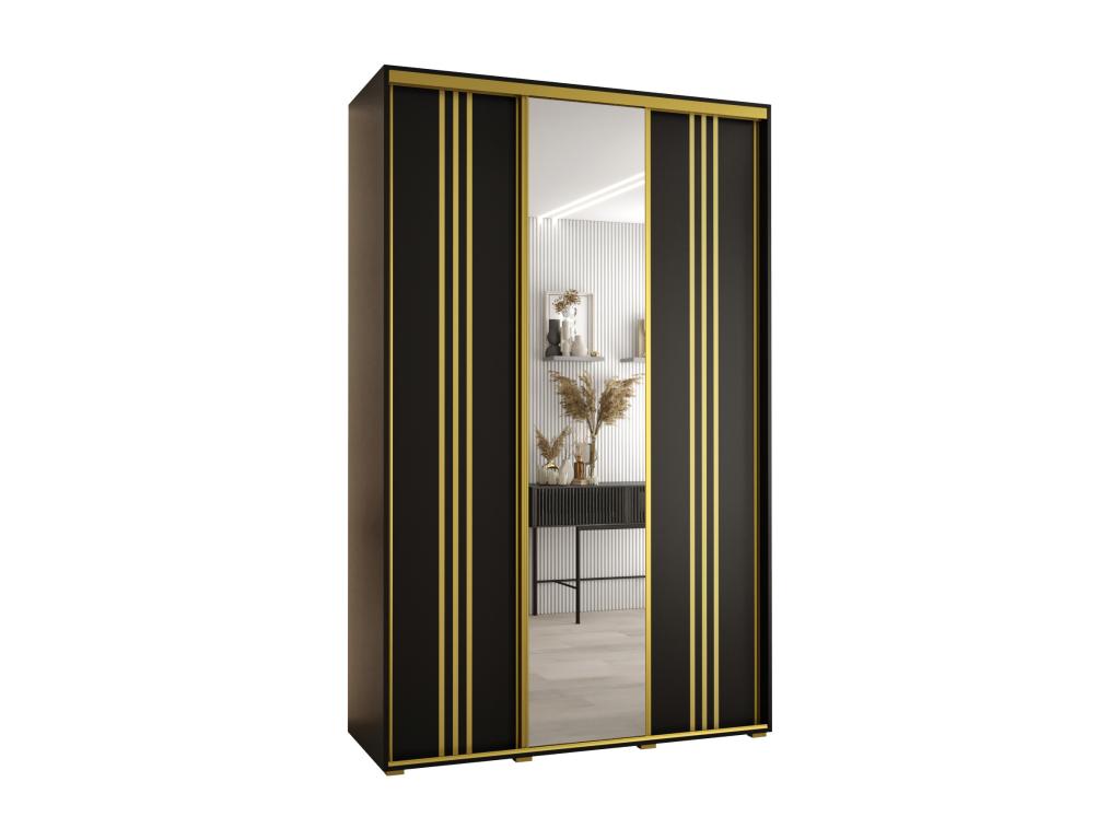 Armario Decohoguera 7 puertas correderas 235,2x150x60 cm (Artisan/Negro) CF6970598