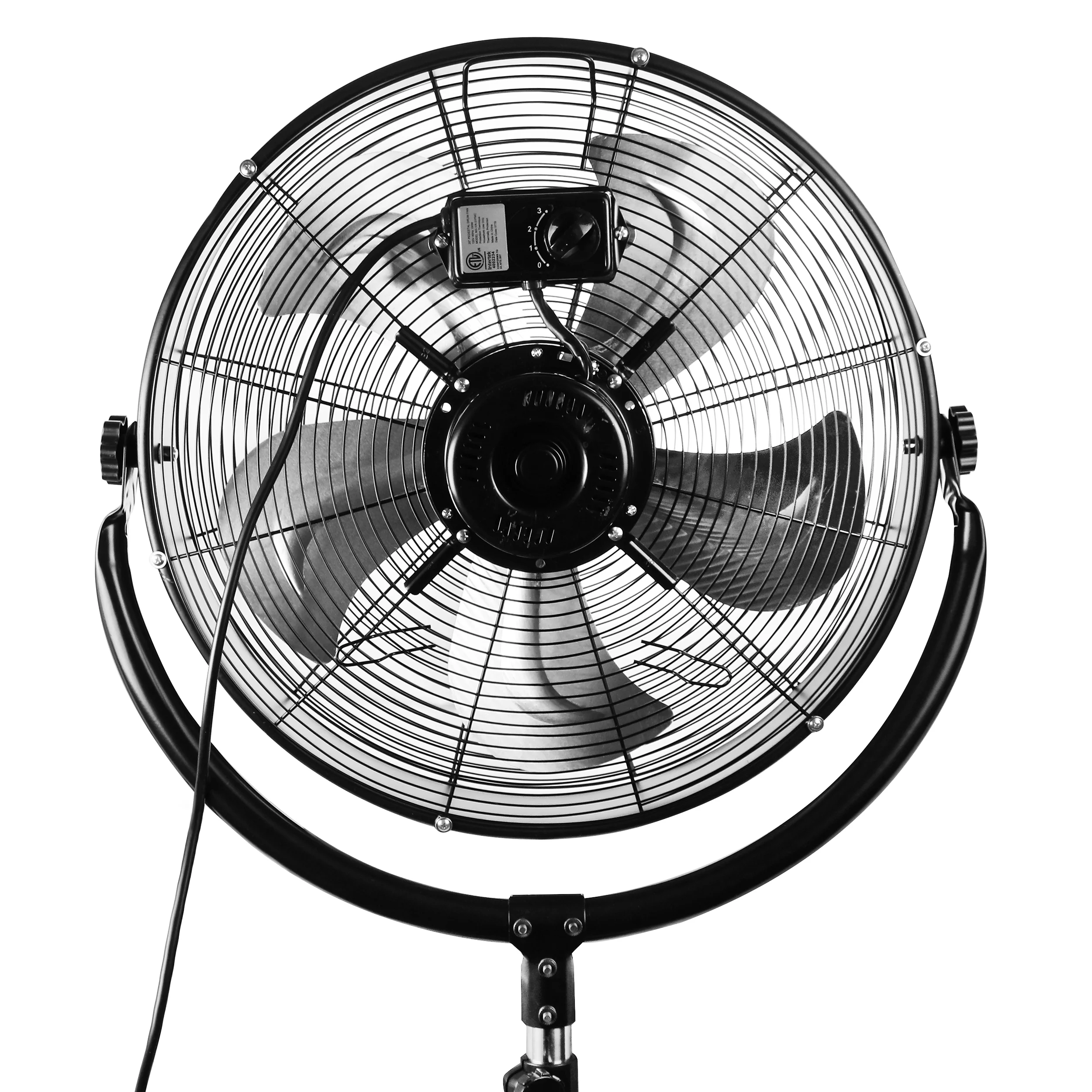 VieAir 20'' 3-Speed High Velocity 360- Tilting Pedestal Industrial Fan - Image 3