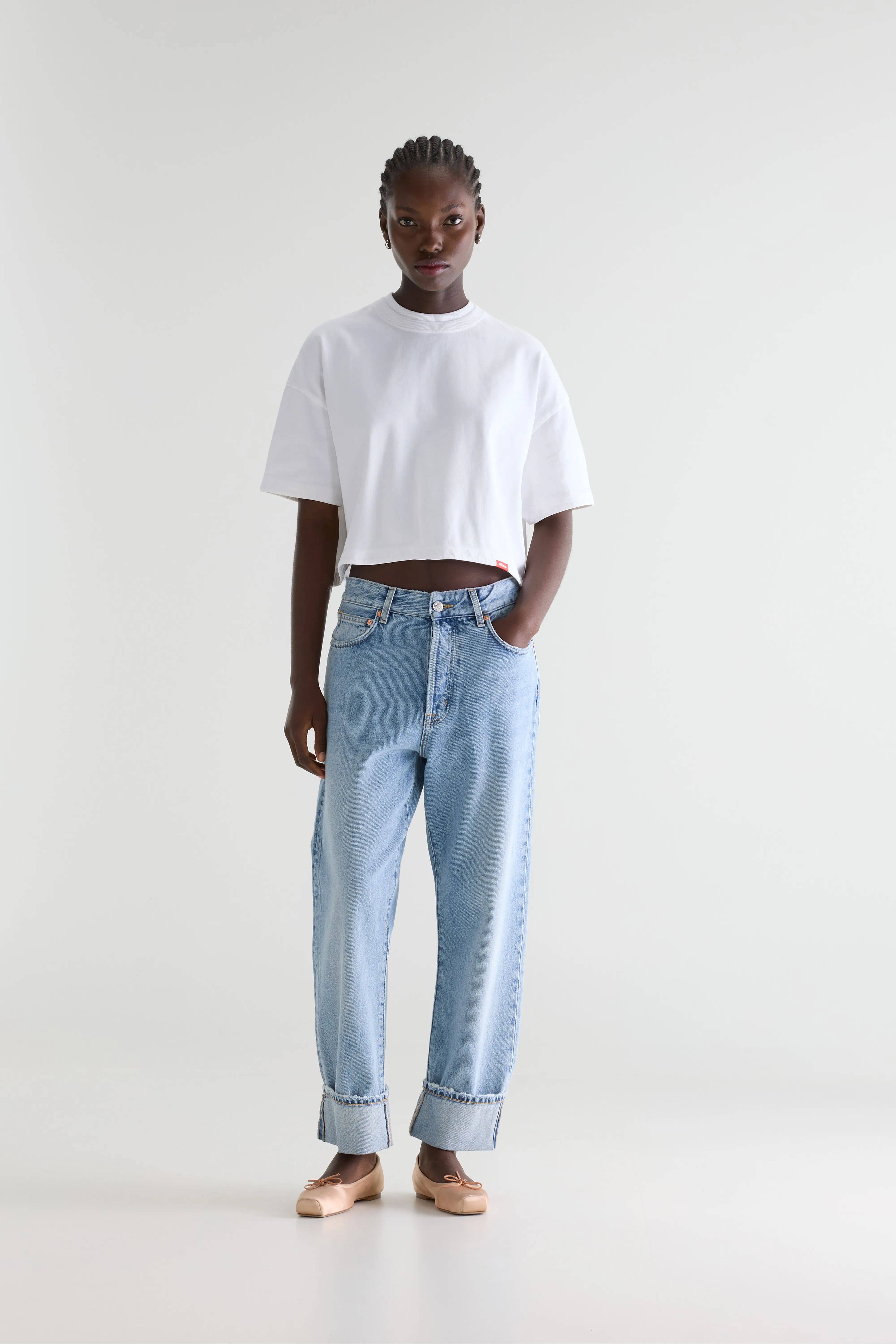 Bellerose Fan cropped t-shirt (261 / W / WHITE)