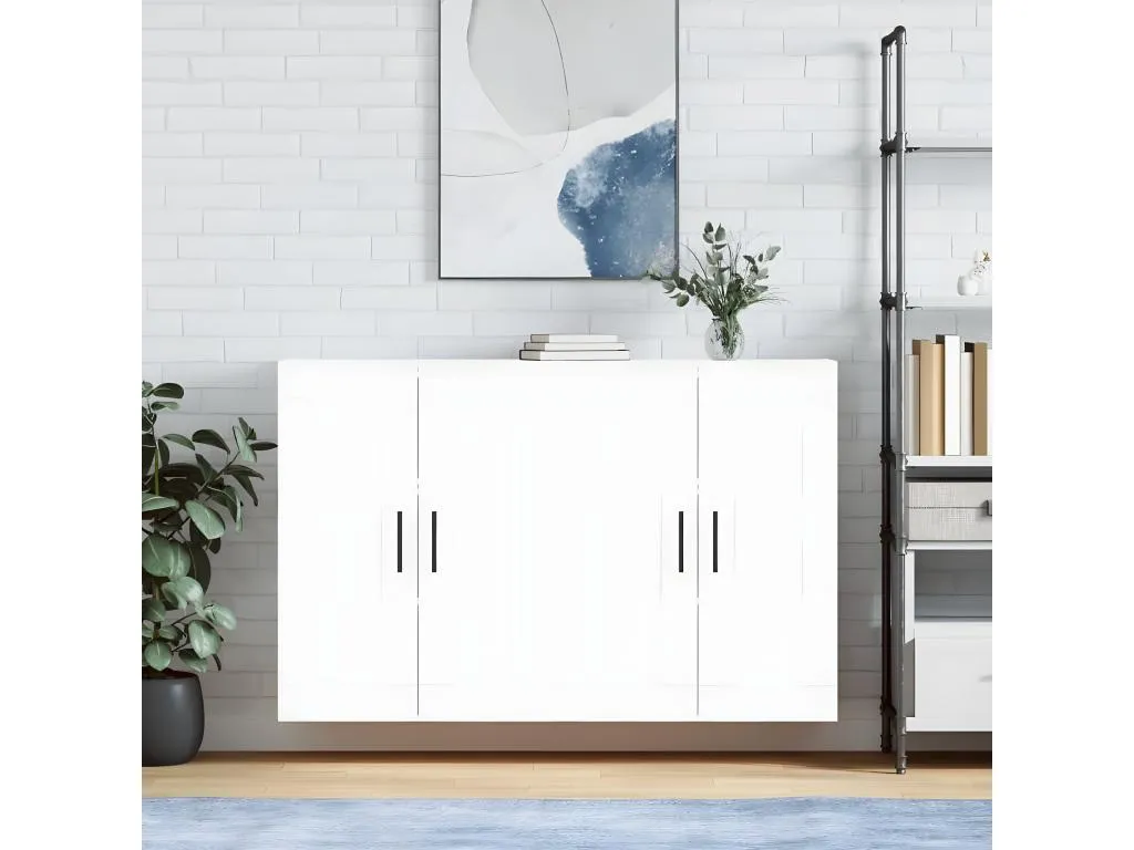 Armarios de pared 2 uds Decoesp de ingeniería blanco ZYVG27708