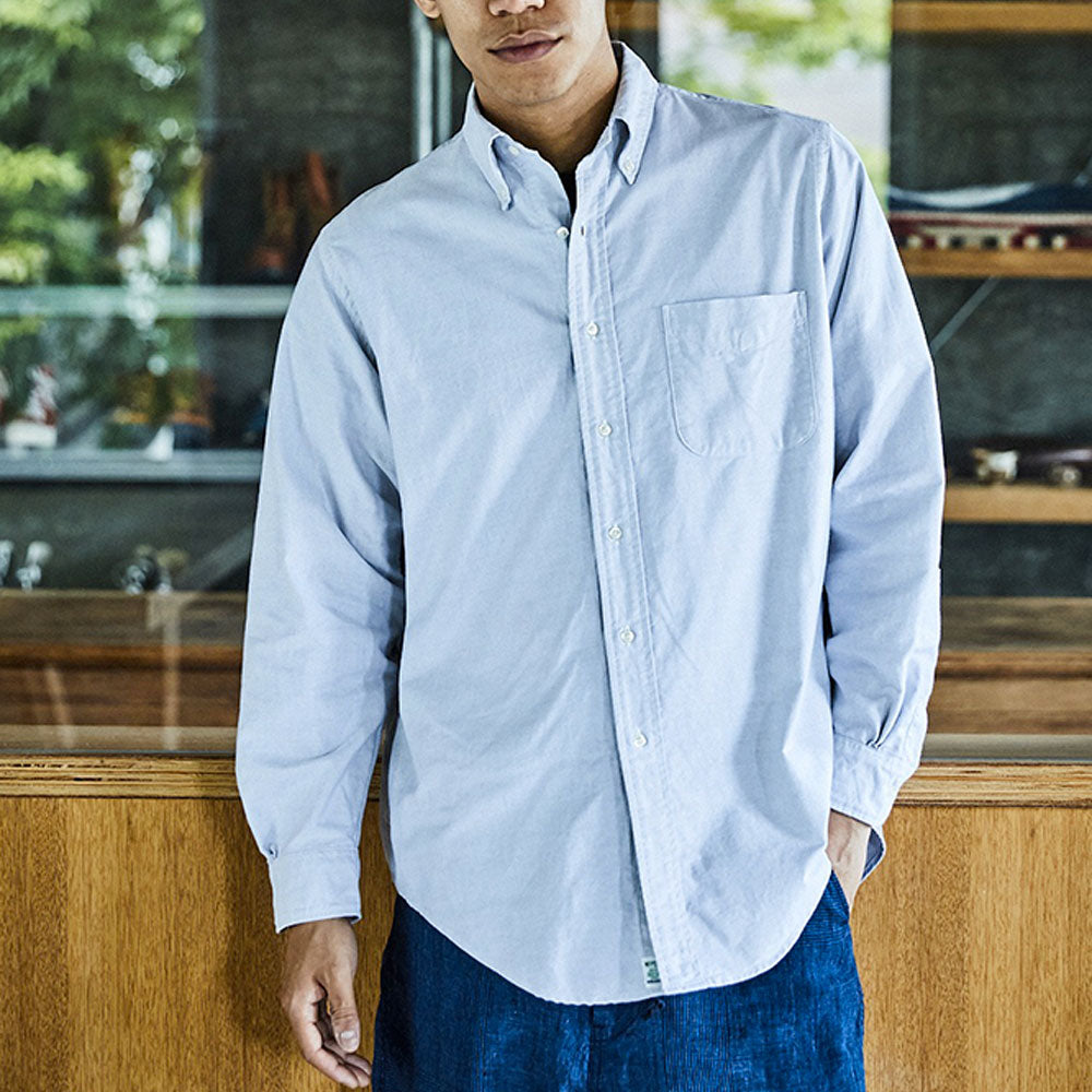 OrSlow - Chemise Oxford Standard - Gris clair