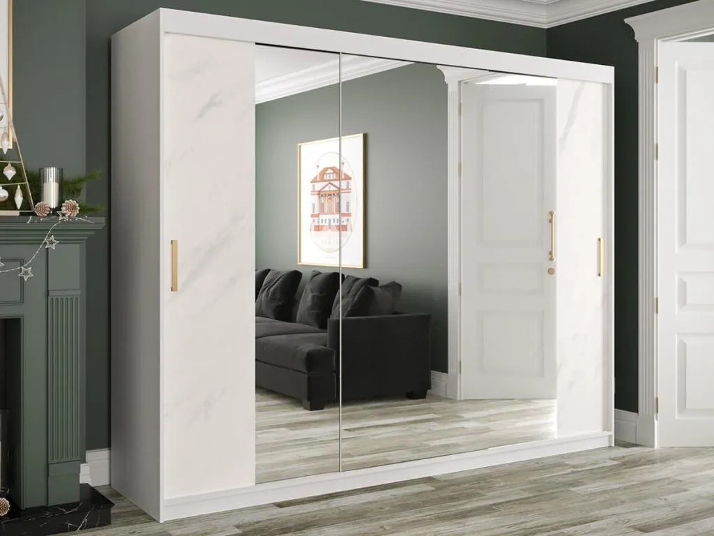 Armario Luxmbls 263 Mármol blanco | Mate blanco 200x250x62cm Número de estantes - 7.00 NGHT39207