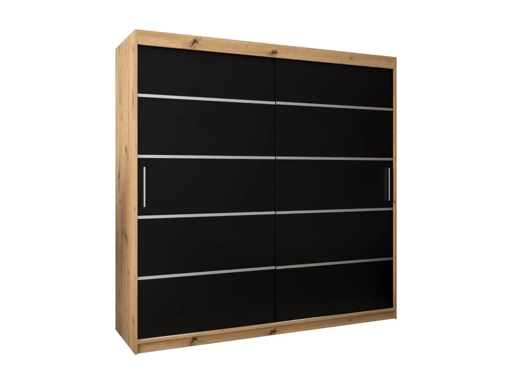 ARMARIO Decoesp 1 DE PUERTAS CORREDERAS 200/200/62 2 puertas (artisan/negro) 51296YASY