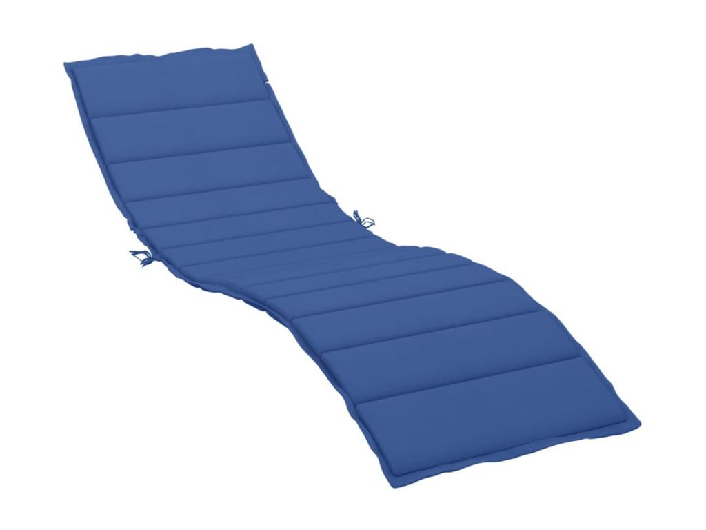 Cojín de tumbona de tela Oxford azul 200x50x3 cm