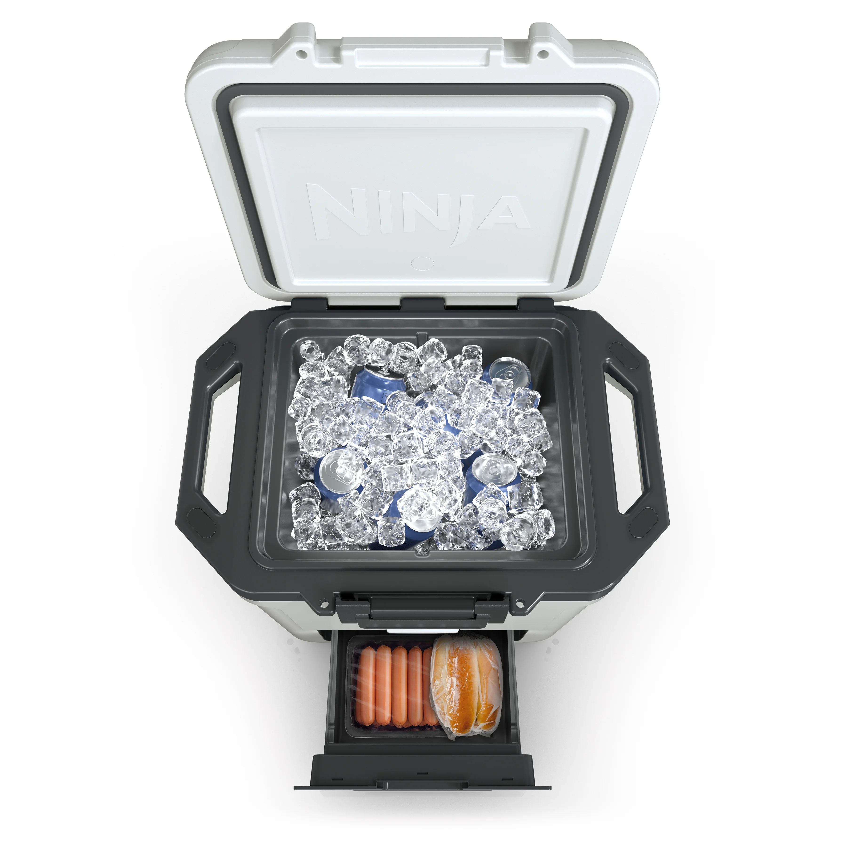 Ninja FrostVault 30qt Hard Cooler with Dry Zone, Ice Chest Cooler, White, FB131WH - Image 12
