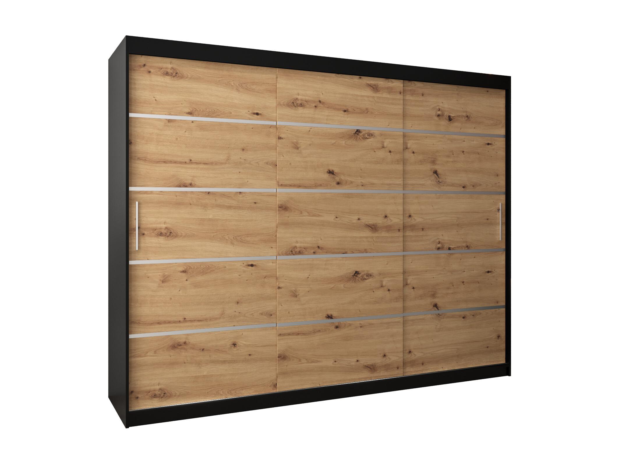 ARMARIO VERONA 1 DE PUERTAS CORREDERAS 200/250/62 3 puertas (negro/artisan)