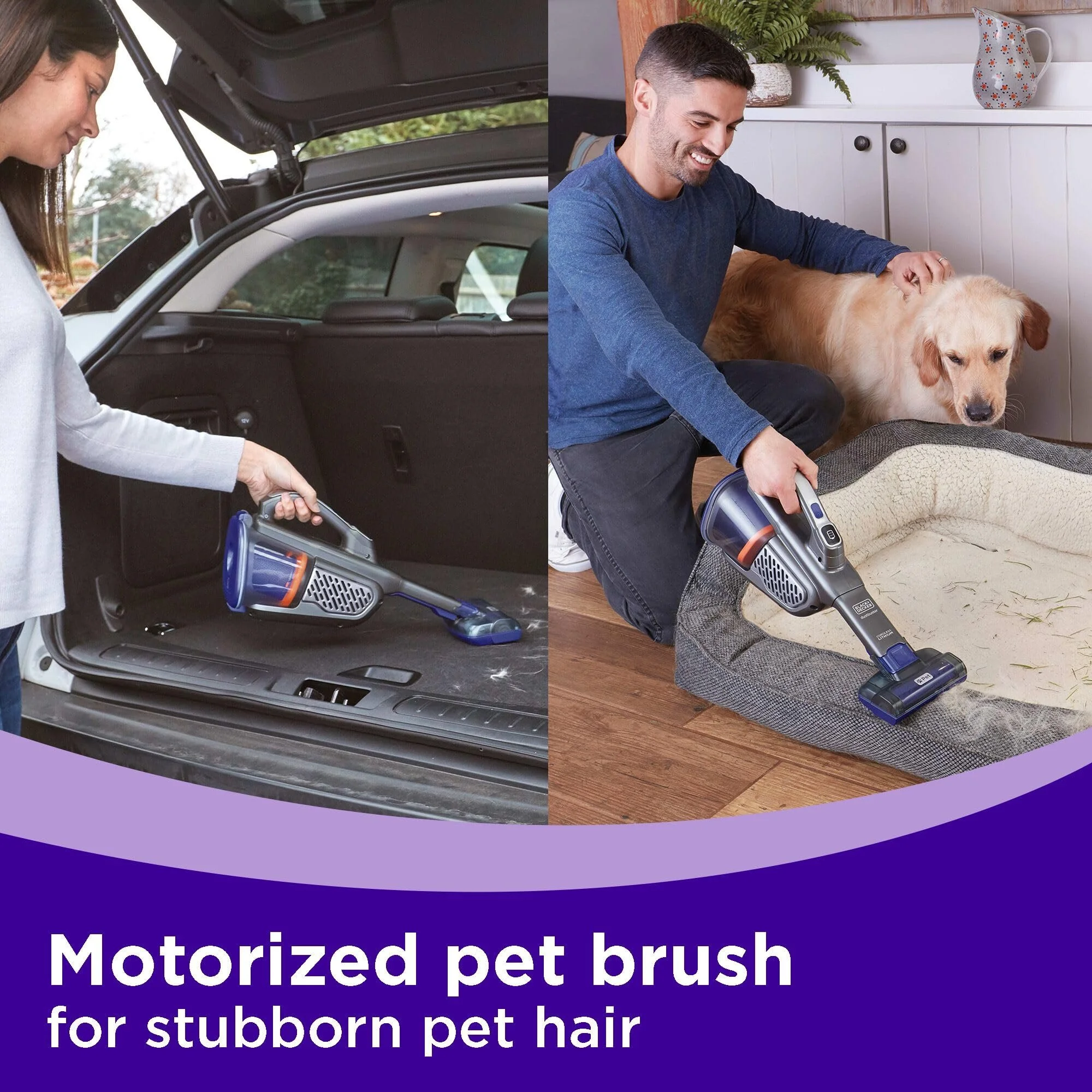 BLACK+DECKER dustbuster furbuster AdvancedClean+ Cordless Pet Handheld Vacuum, Home, Pet and Car Vacuum HHVK515JP07 - Image 6