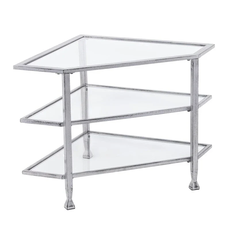 SEI Furniture Jensen Metal Corner TV Stand for Screens up to 33.25 inches