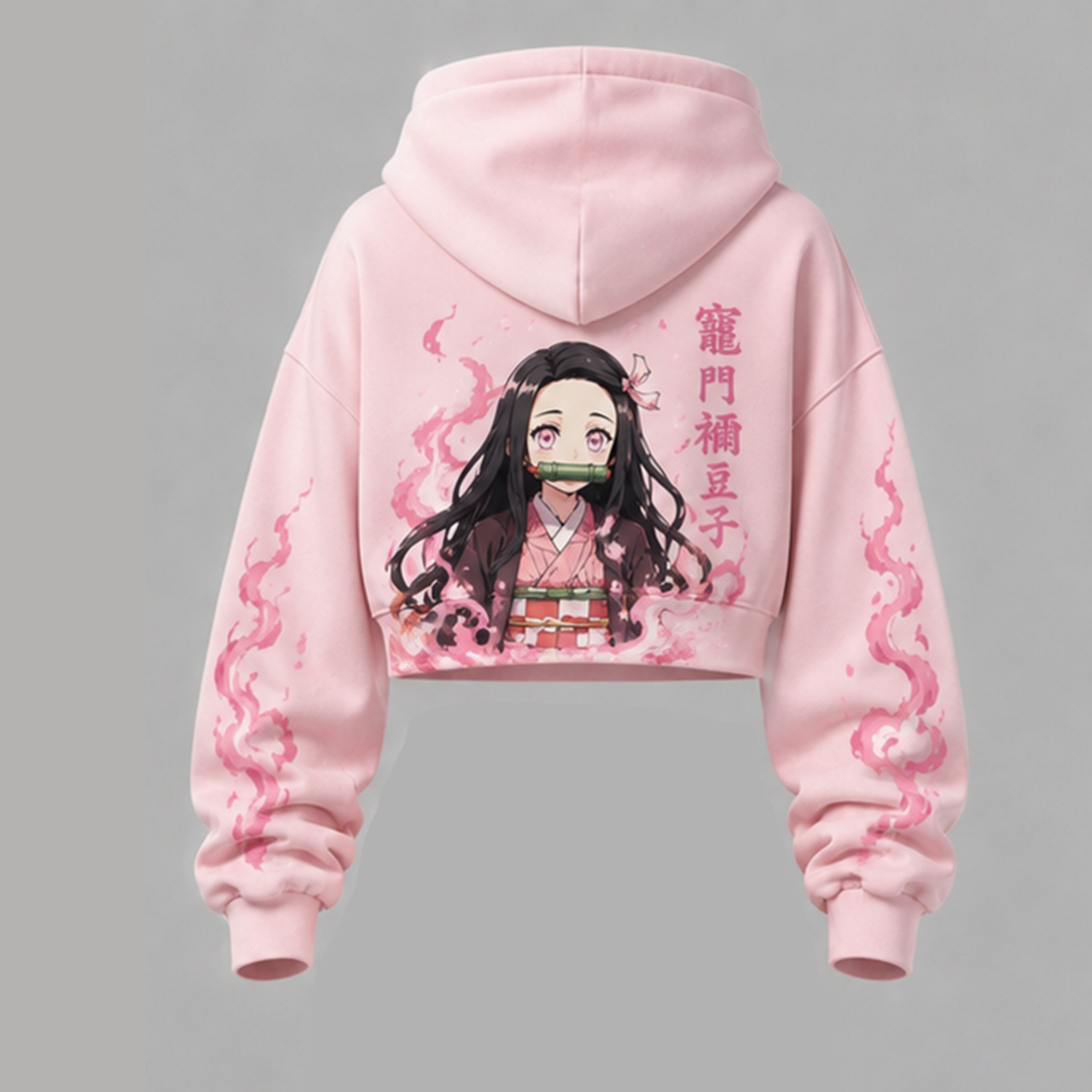 Demon Slayer Cropped Long Sleeve Hoodie & High Waist Jogger Pants Two Piece TeeThreads Sustain the Scene with Custom Apparel