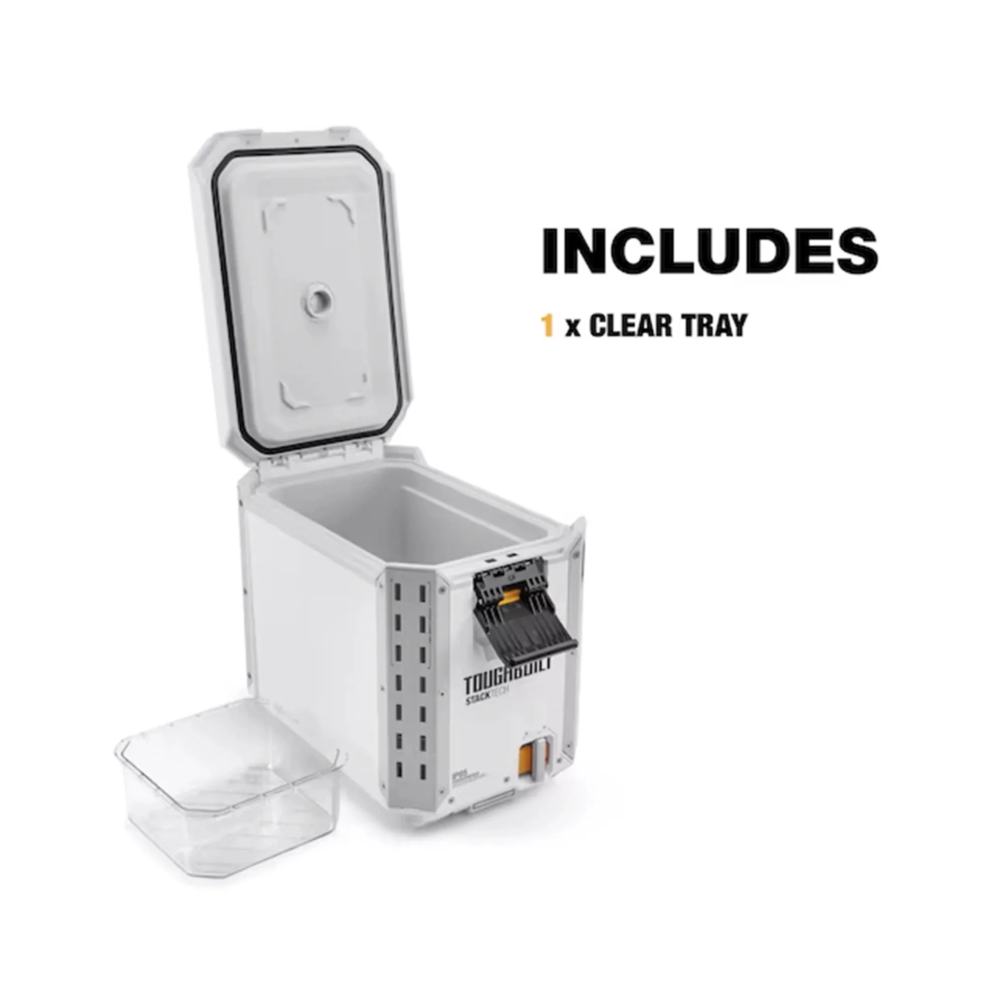 ToughBuilt StackTech Compact Cooler 16 Quart Hard Shell Ice Chest, White - Image 9 ToughBuilt StackTech Compact Cooler 16 Quart Hard Shell Ice Chest, White - Image 9