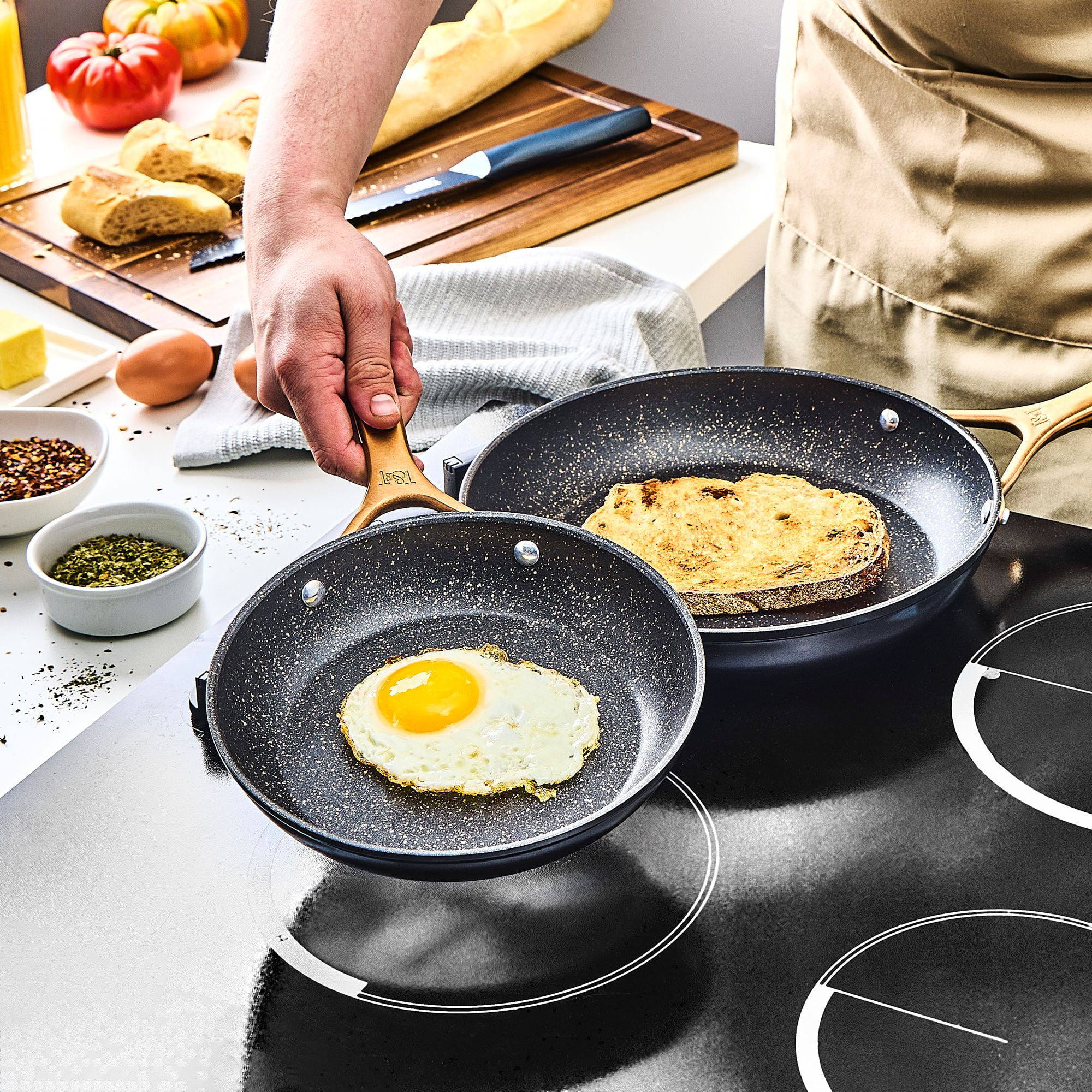 Thyme & Table Supreme 12-Piece Non-Stick Cookware Set, Pots and Pans Set- Bronze - Image 9
