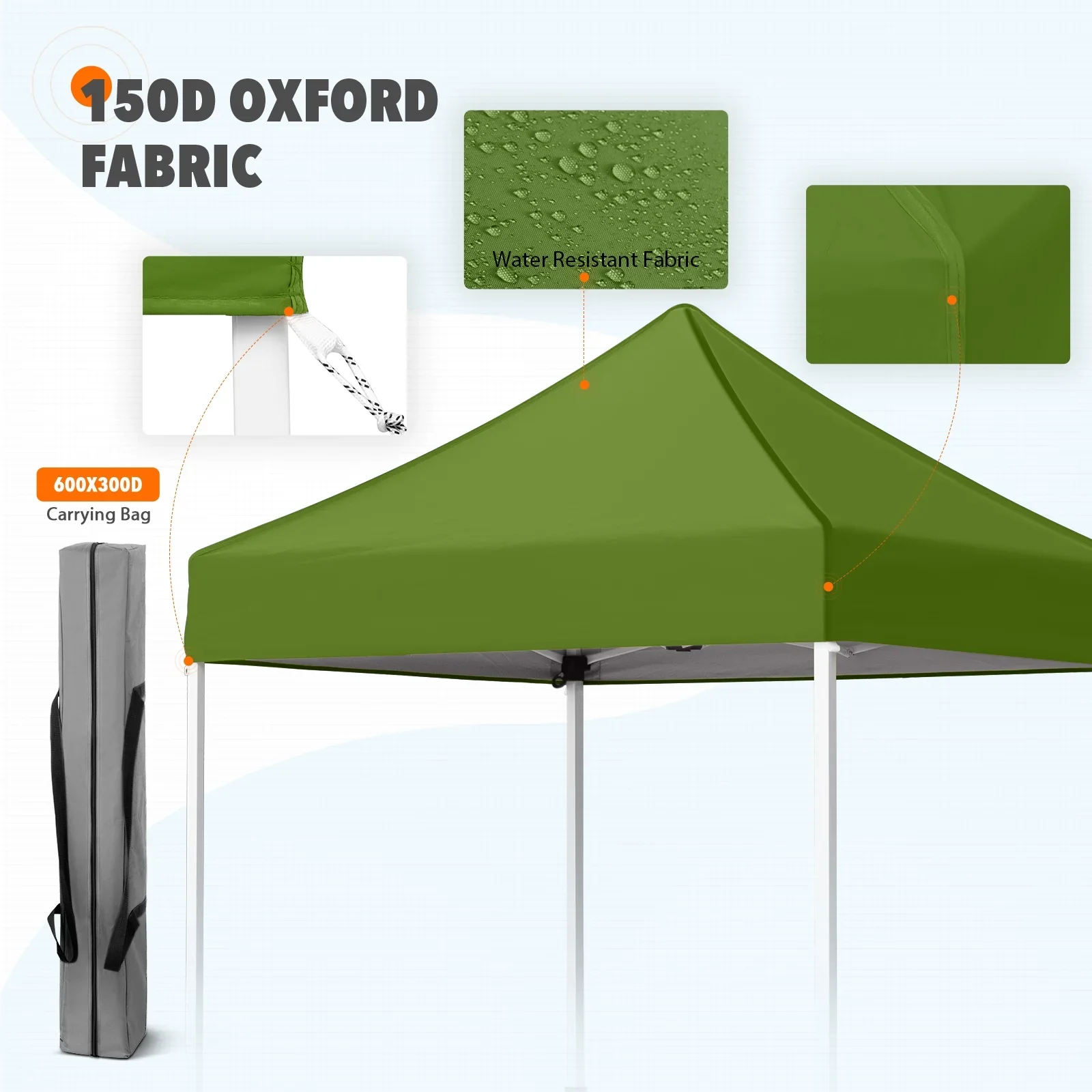 EAGLE PEAK 5x5 Pop up Canopy Tent Instant Outdoor Canopy Easy Set - up Straight Leg Folding Shelter（blue）