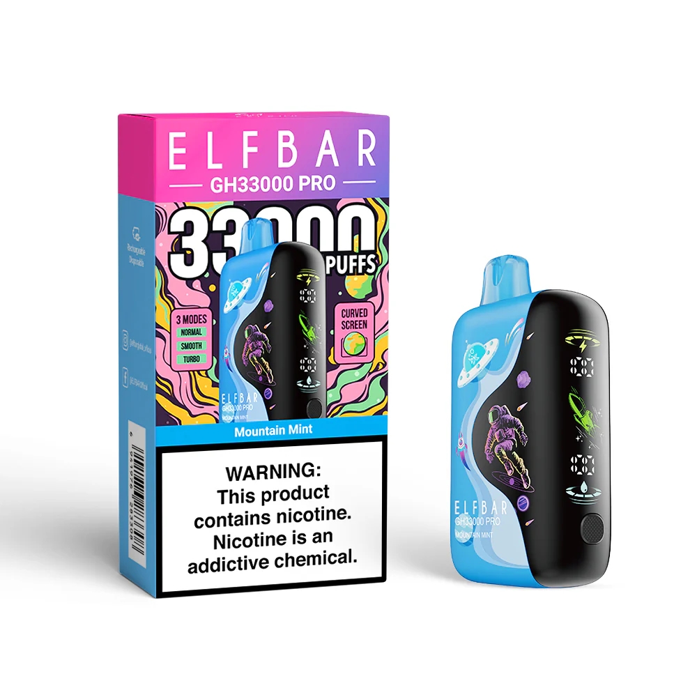 ELFBAR GH33000 PRO cigarette électronique jetable rechargeable (toutes les saveurs)