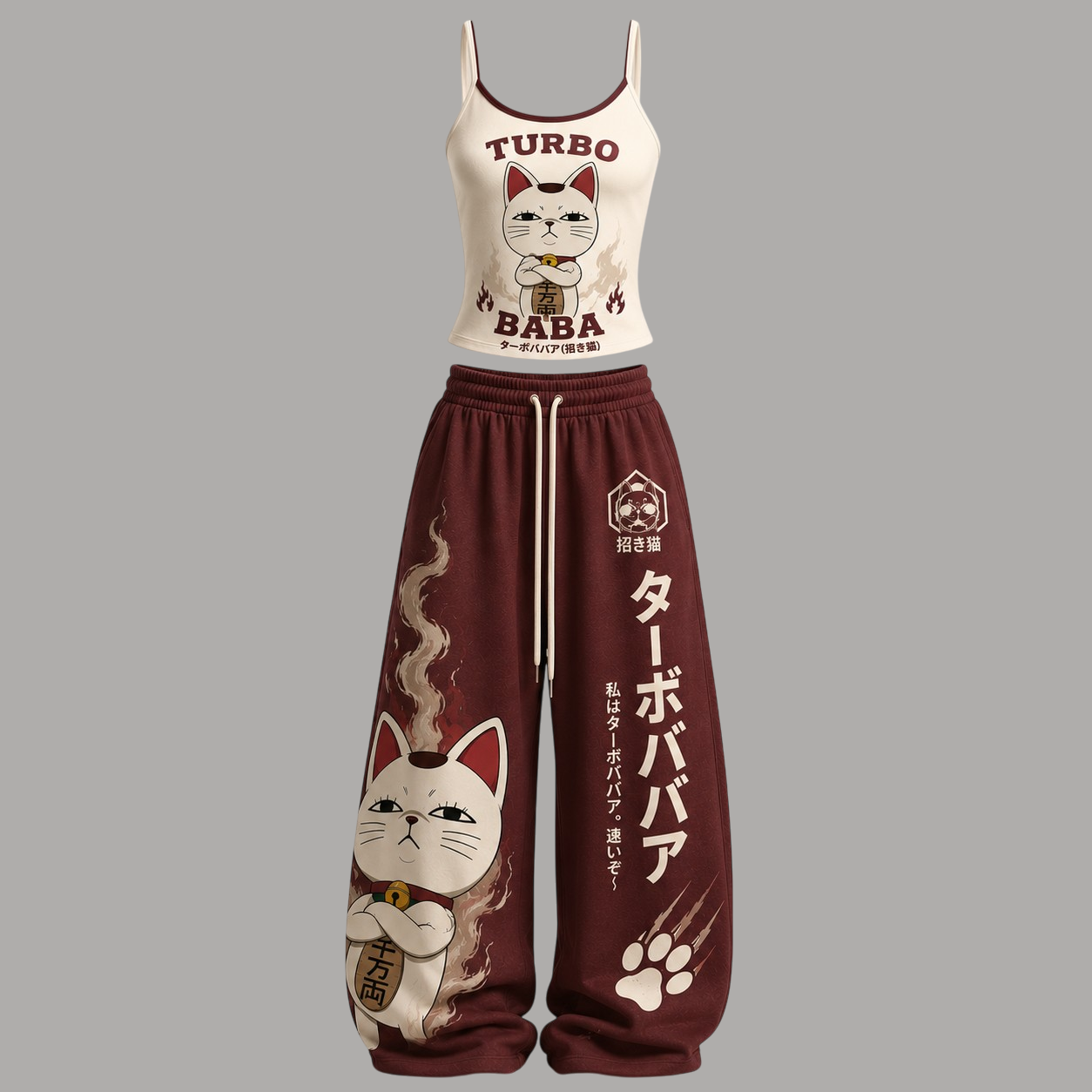 DANDADAN Top & Elasticated Trousers Two-Piece Set