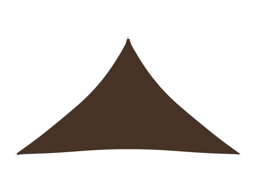 Vela parasol triangular tela oxford 4x4x5,8 m marrón