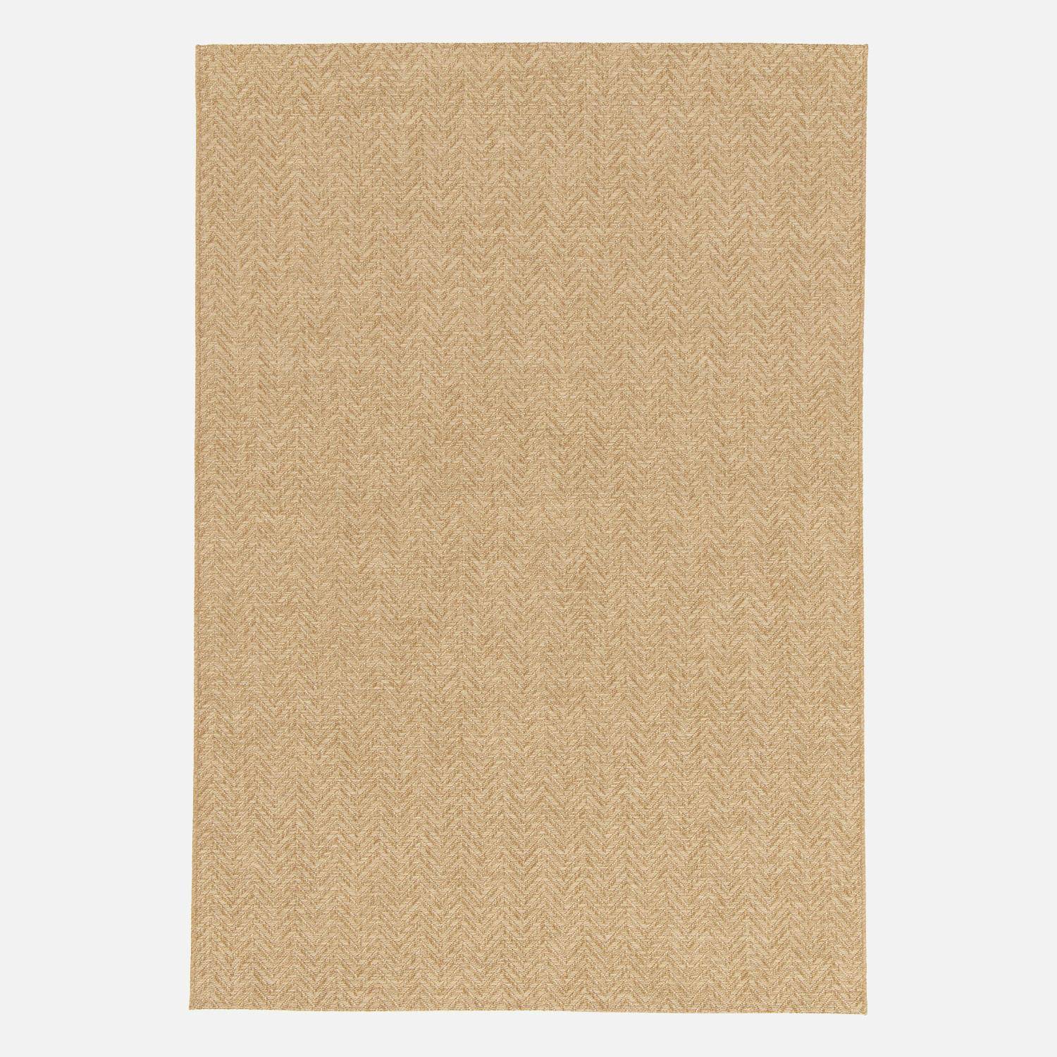 Oliver - Alfombra interior/exterior efecto yute color natural