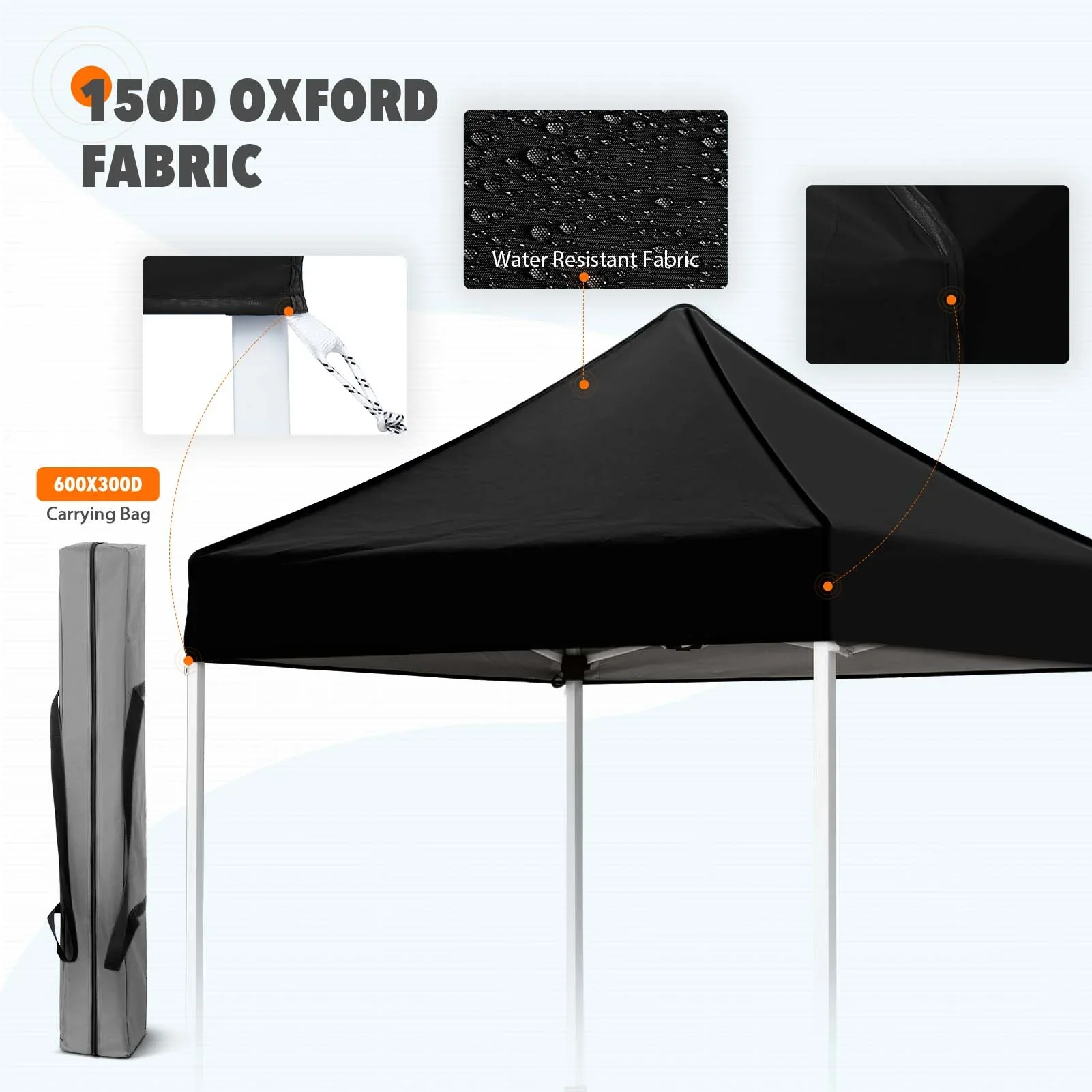 EAGLE PEAK 5x5 Pop up Canopy Tent Instant Outdoor Canopy Easy Set - up Straight Leg Folding Shelter（blue）