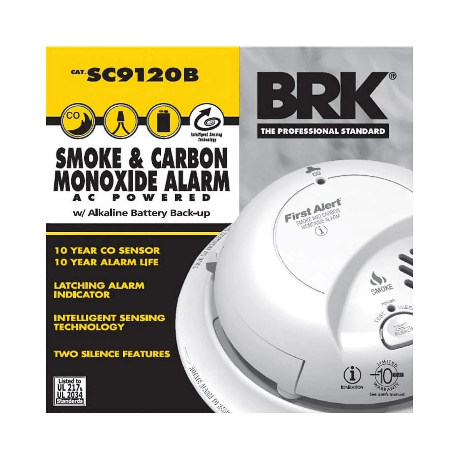 BRK Hardwired Smoke And Carbon Monoxide Detector 2 Pack With 9-Volt Battery Backup - 2X-SC9120B - Image 5 BRK Hardwired Smoke And Carbon Monoxide Detector 2 Pack With 9-Volt Battery Backup - 2X-SC9120B - Image 5