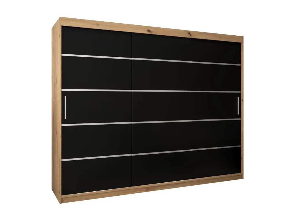 ARMARIO Patriciabaezcasa 1 DE PUERTAS CORREDERAS 200/250/62 3 puertas (artisan/negro)