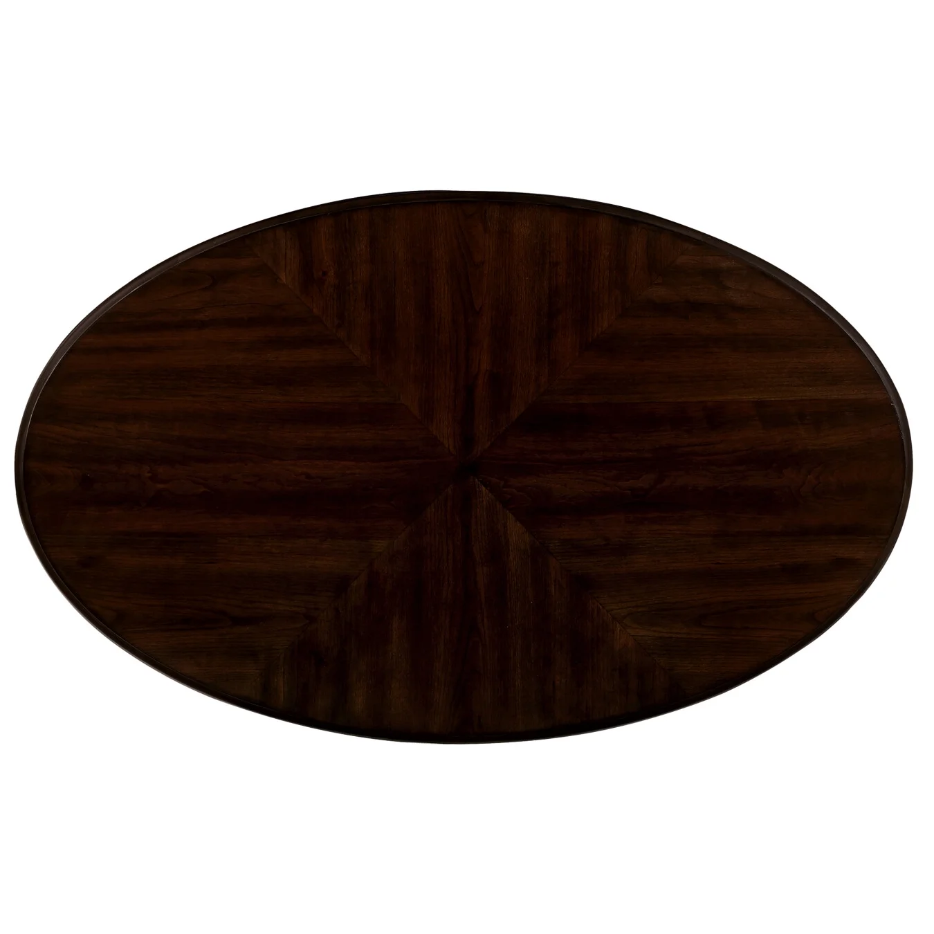 42" Oval Coffee Table with Storage Shelf, 2-Tier Solid Wood Cocktail Tea Table, Traditional Retro Center Table for Living Room, Bearing 400LBS, Cherry - Image 22