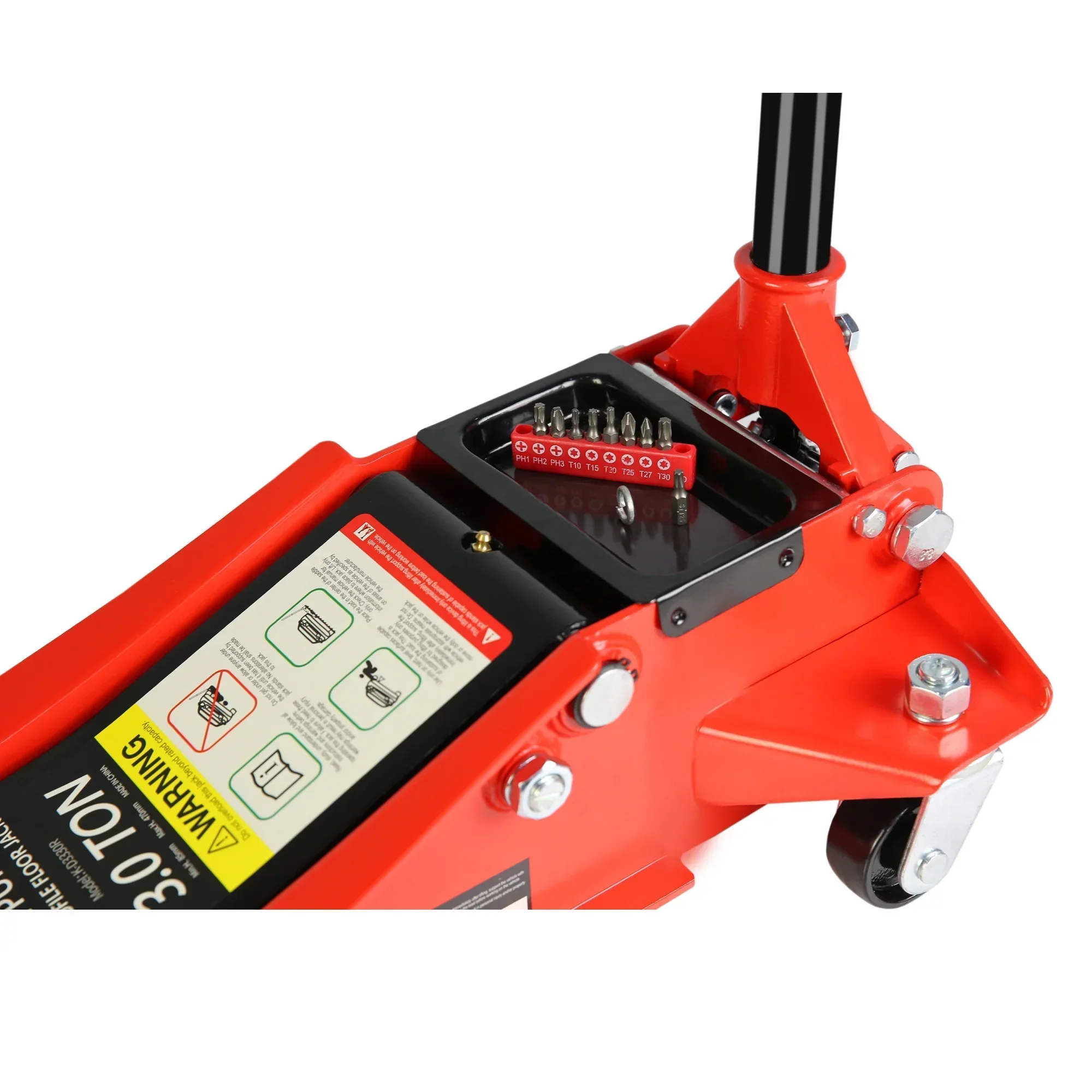Seizeen Low Profile 3 Ton 6600 lbs Trolley Jack With Dual Lift Pump - Red - Image 10 Seizeen Low Profile 3 Ton 6600 lbs Trolley Jack With Dual Lift Pump - Red - Image 10