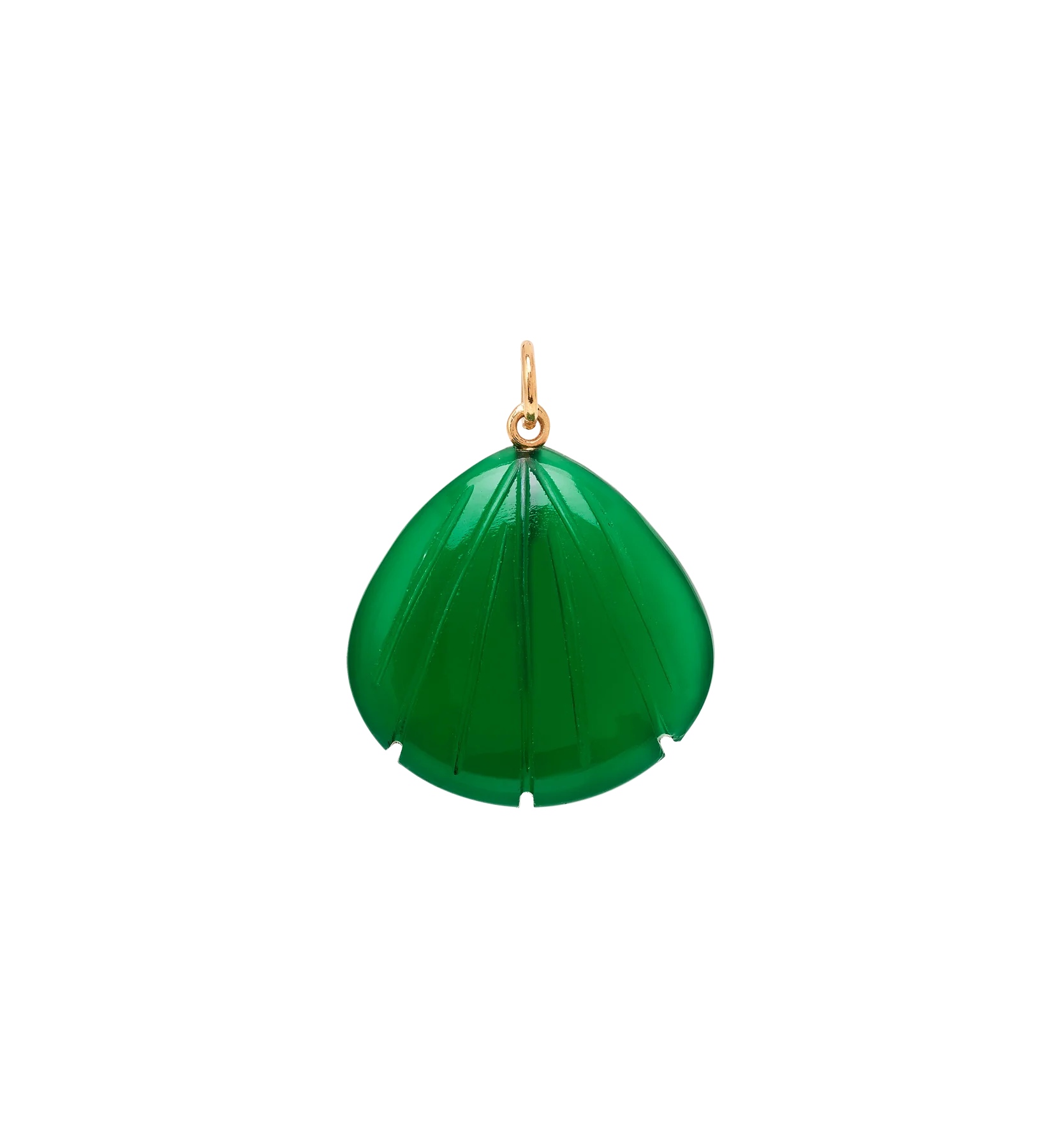 Green Onyx Shell Charm
