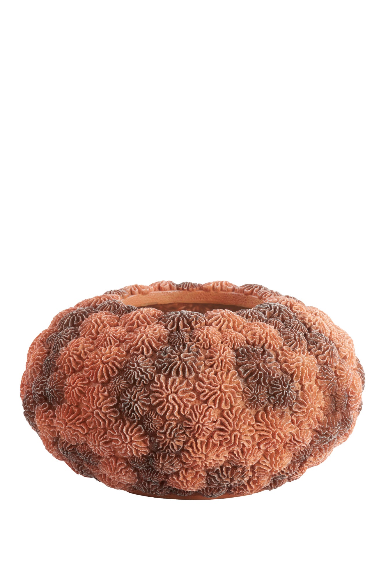 Light & Living vaas CORAL in perzik en lichtbruin – Ø47,5x25,5 cm