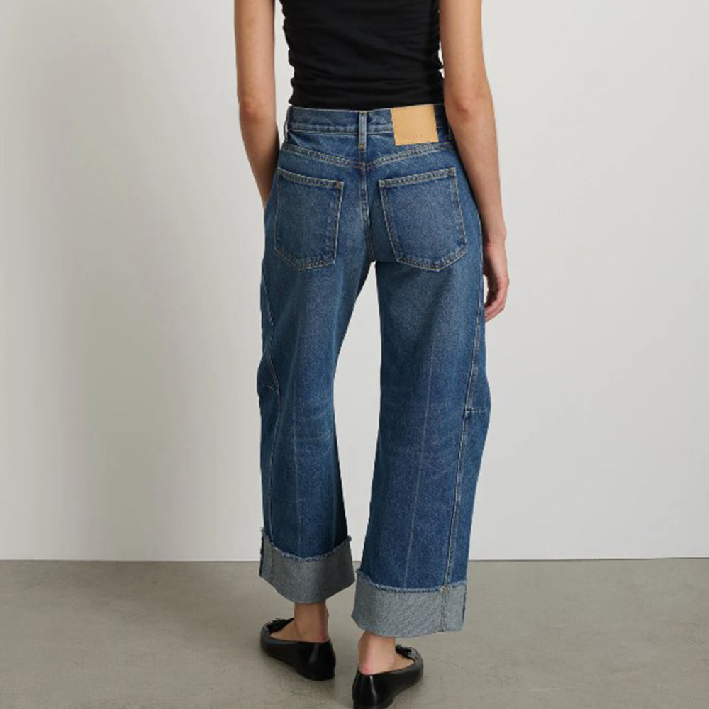 B Sides - Jeans Lasso Décontracté - Bleu