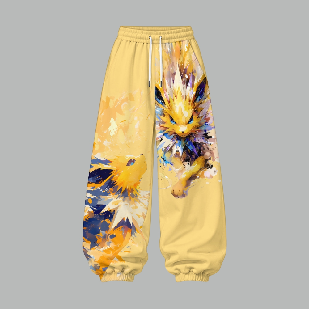 Pokémon Women's Cropped Long Sleeve Hoodie & High Waist Jogger Pants Two Piece Tracksuit Set 3051023 TeeThreads Sustain the Scene with Custom Apparel
