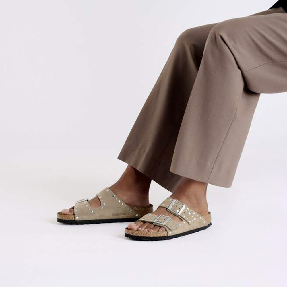 Birkenstock - Sandales Arizona Rivet Suede - Taupe