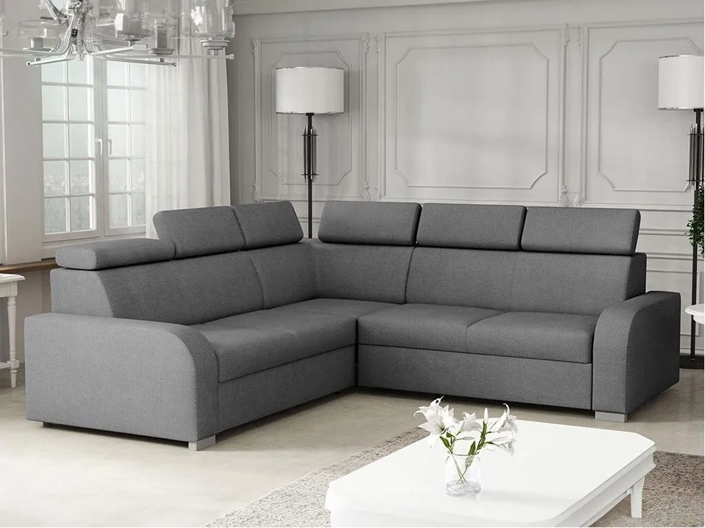 Sofá rinconero Hogarsens A103 Gris Función de descanso Caja de ropa de cama 250x250cm