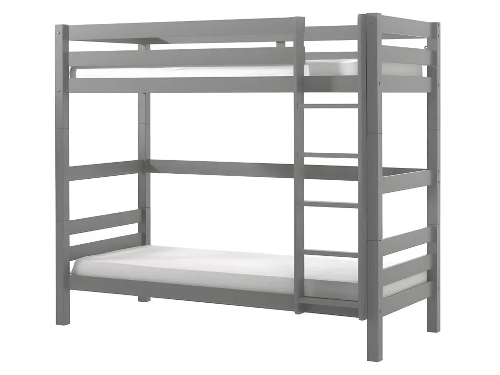 Litera 90x200 Altura 180 cm Somier Incluido Mueblestop Gris 43903SQTY