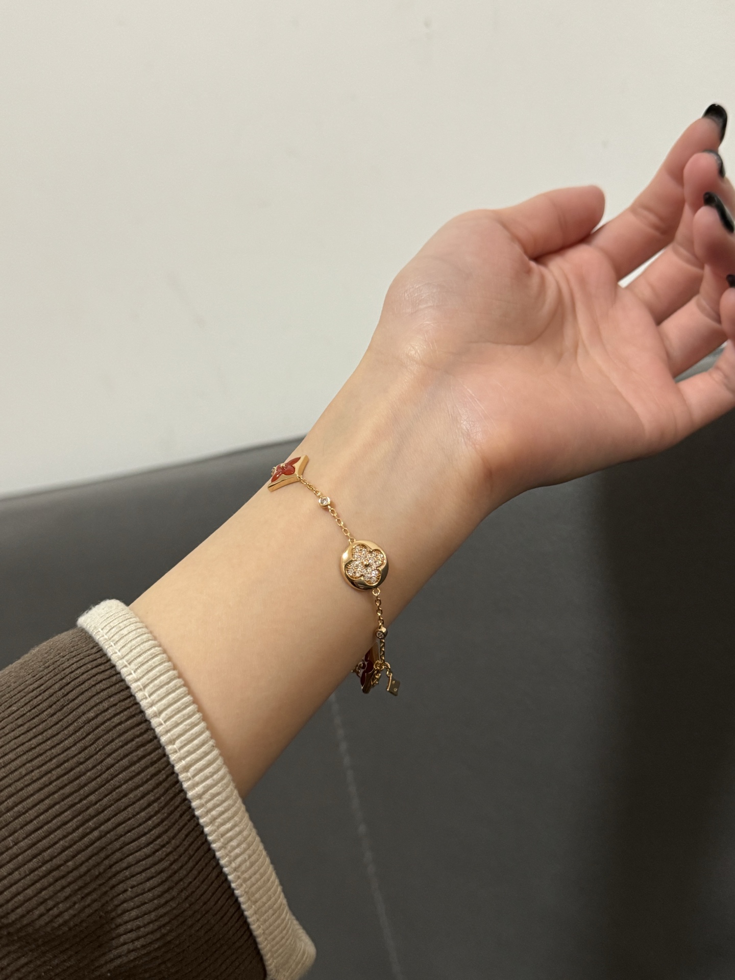Louis Vuitton Red Color Blossom Bracelet - Original Replica Club