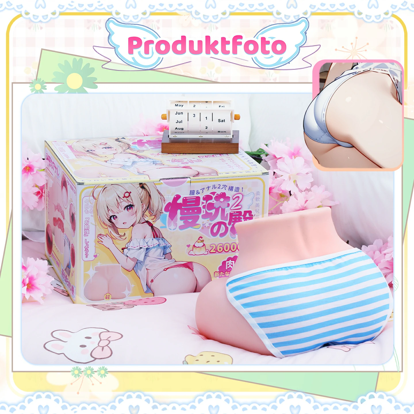 Dr.YUU Slow Butt 2 Onahole Masturbator mit weicher Po-Form und Dual-Kanal