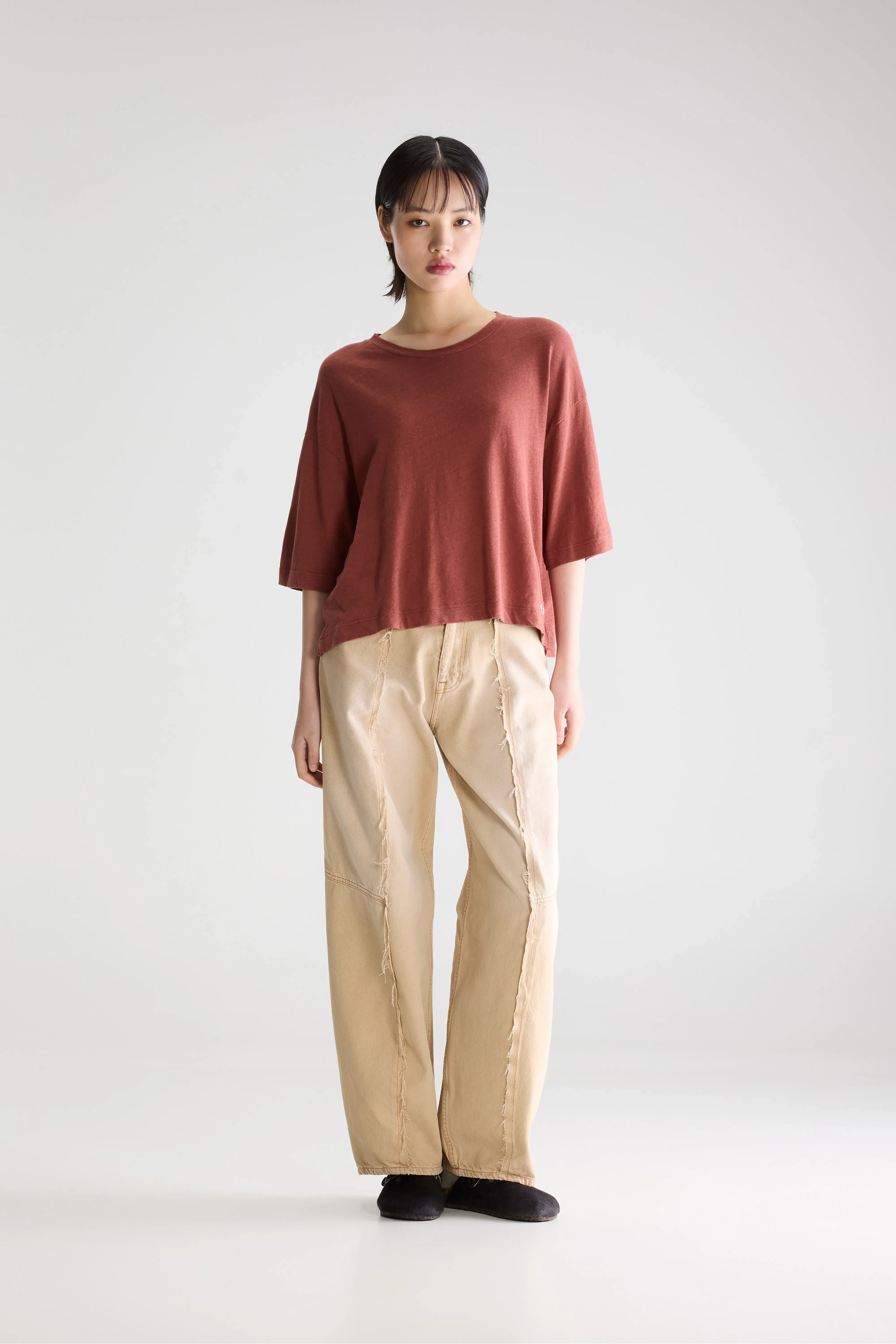 Bellerose Vydel short-sleeve t-shirt (261 / W / MAHOGANY)