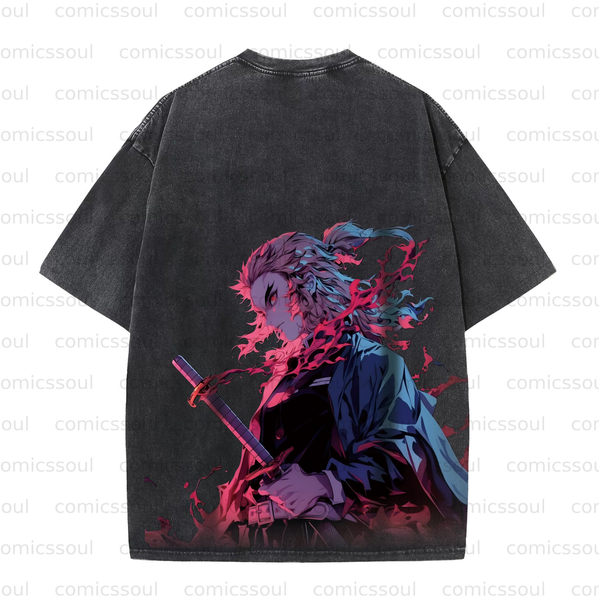 Vintage 3D Direct Inkjet Printed Washed Unisex T-Shirt