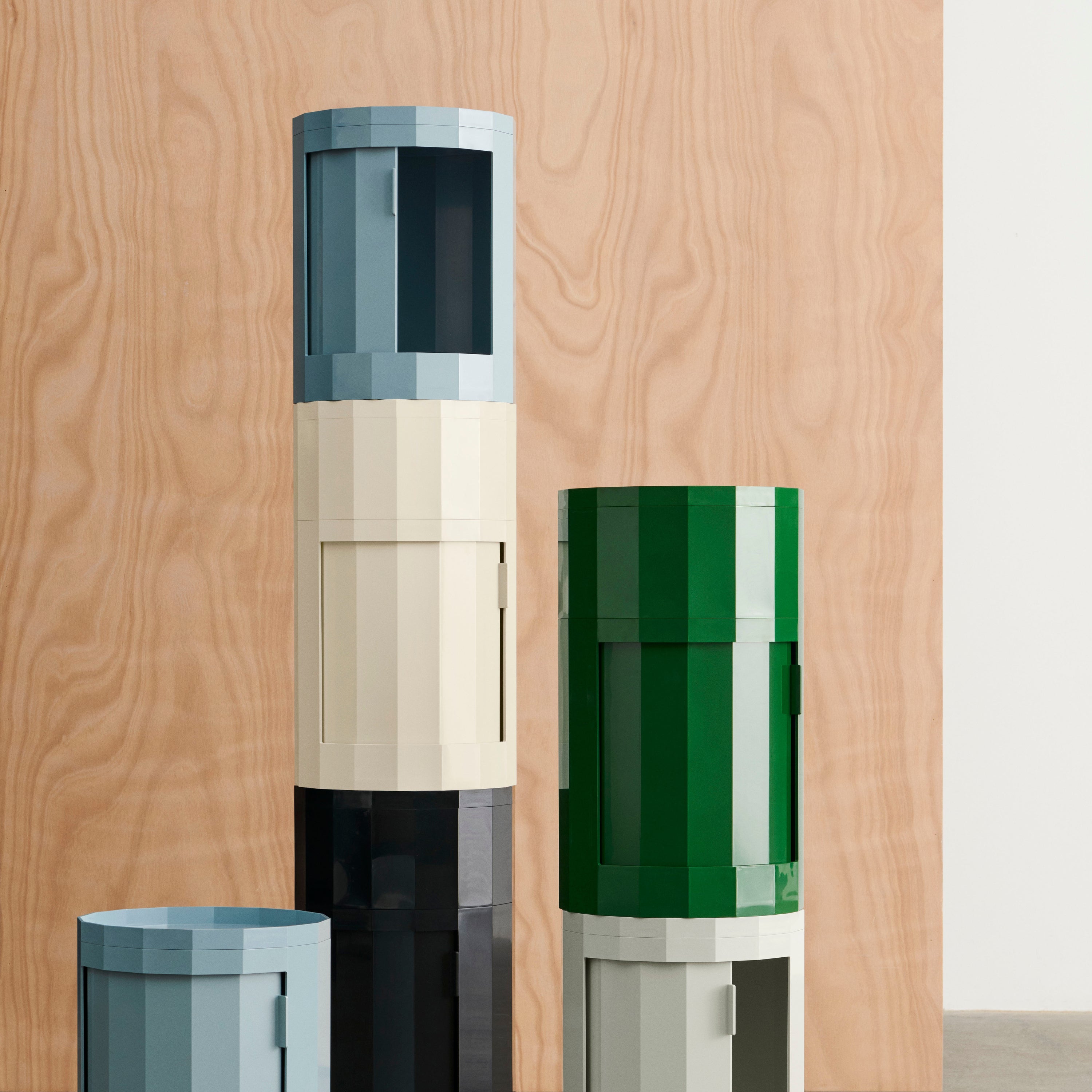 HAY Facet Bijzettafel met Opbergvak - Low - Misty Grey