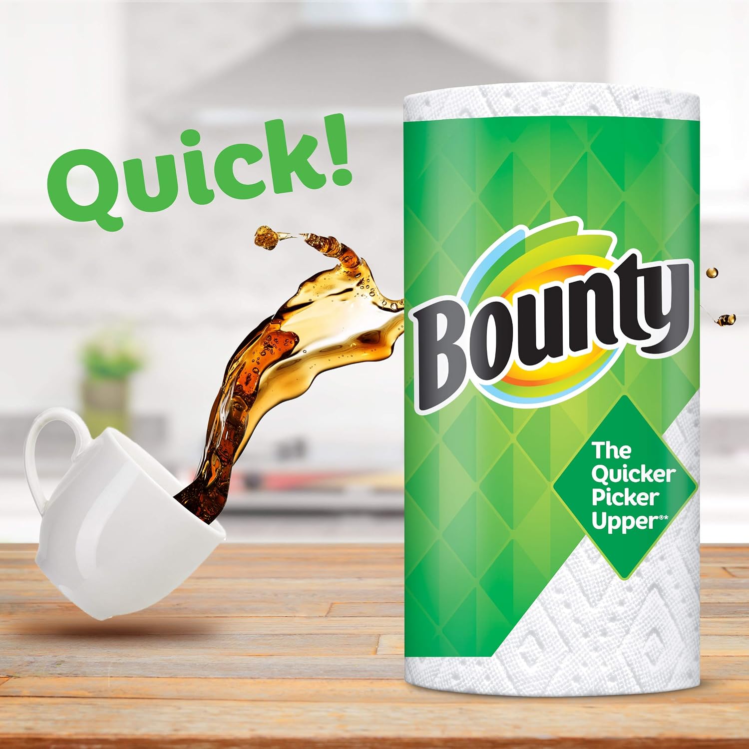 Bounty Full Sheet Paper Towels, White, 6 Double Rolls = 12 Regular Rolls
