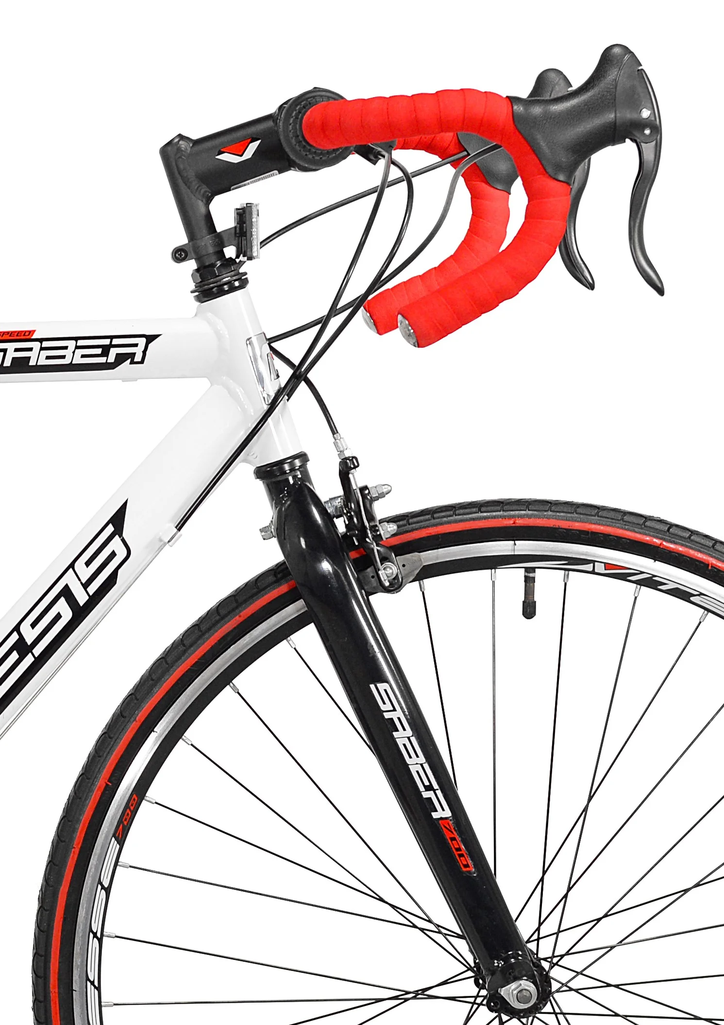 700c Saber Men's Road Bike, Medium, White - Image 3
