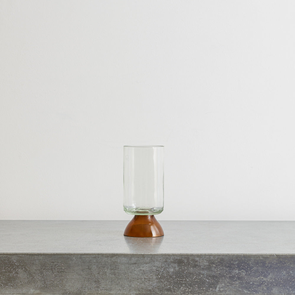 Verre à pied - Transparent & Marron