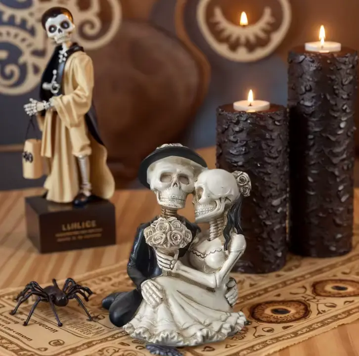 Till Death Do Us Part™ Skeleton Couple Wedding Figurine - Image 2 Till Death Do Us Part™ Skeleton Couple Wedding Figurine - Image 2