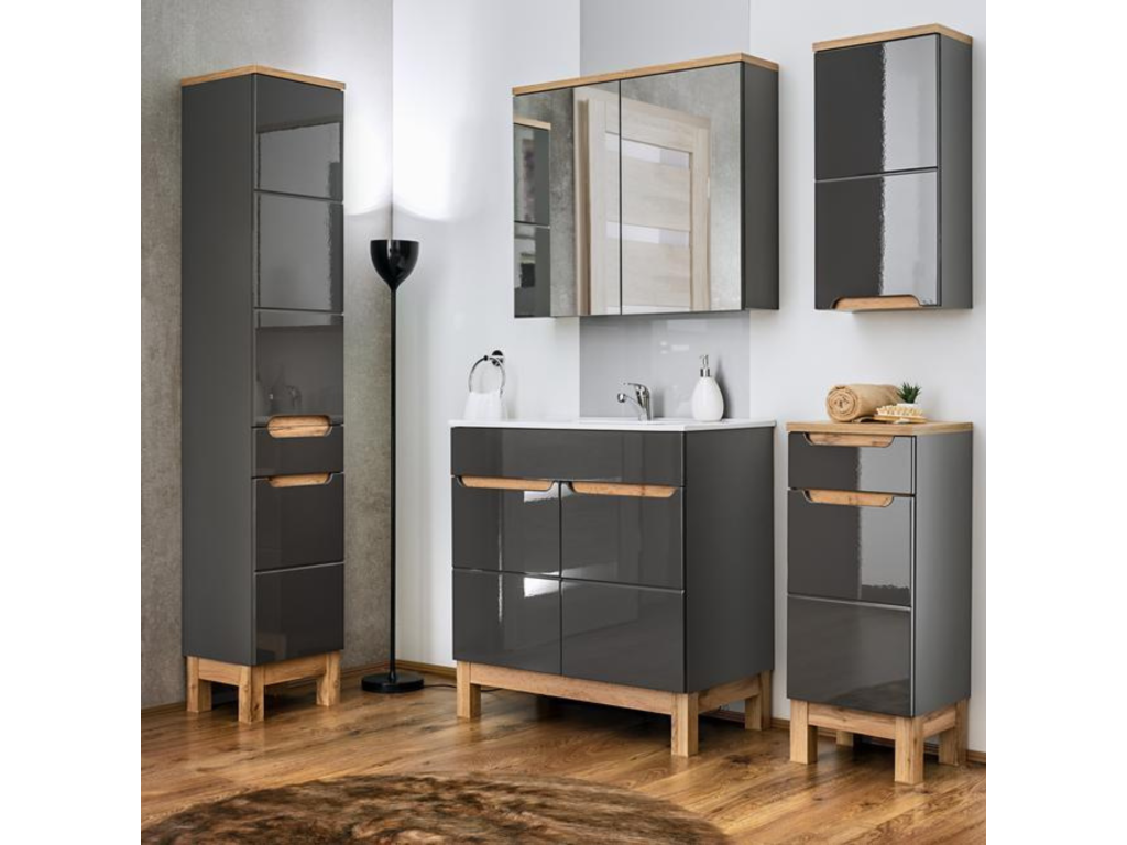 Armarios Con Espejo Nestleano MC60 2D 60x20x70 Verdeoscuro