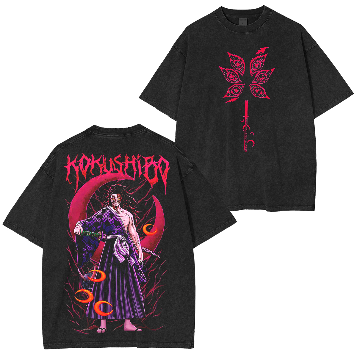 Unisex Anime Inspired Vintage Washed T-Shirt丨Comicssoul