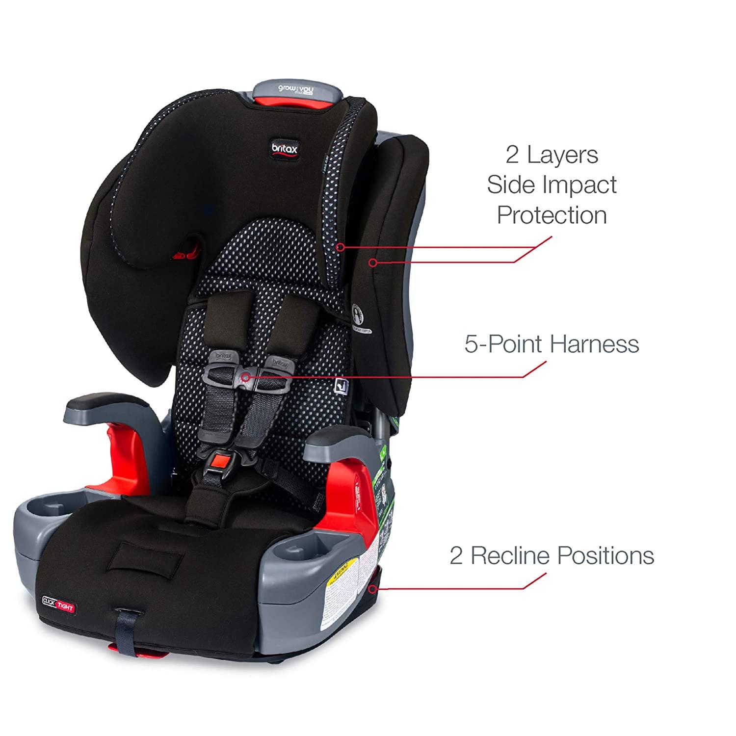 Britax Grow With You ClickTight Harness-2-Booster Car Seat. 2-in-1 High Back Booster. Cool Flow Grey - Image 5
