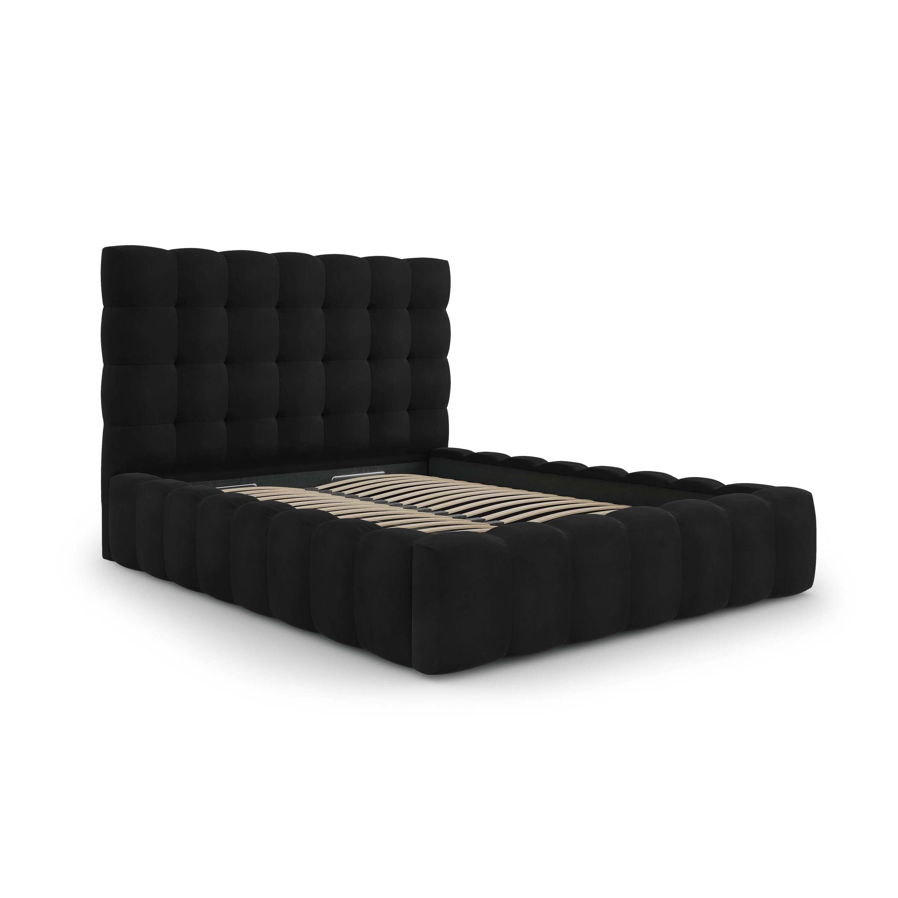 Cosmopolitan Design Bali Bedframe met Opbergruimte - 140 x 200 cm - Zw