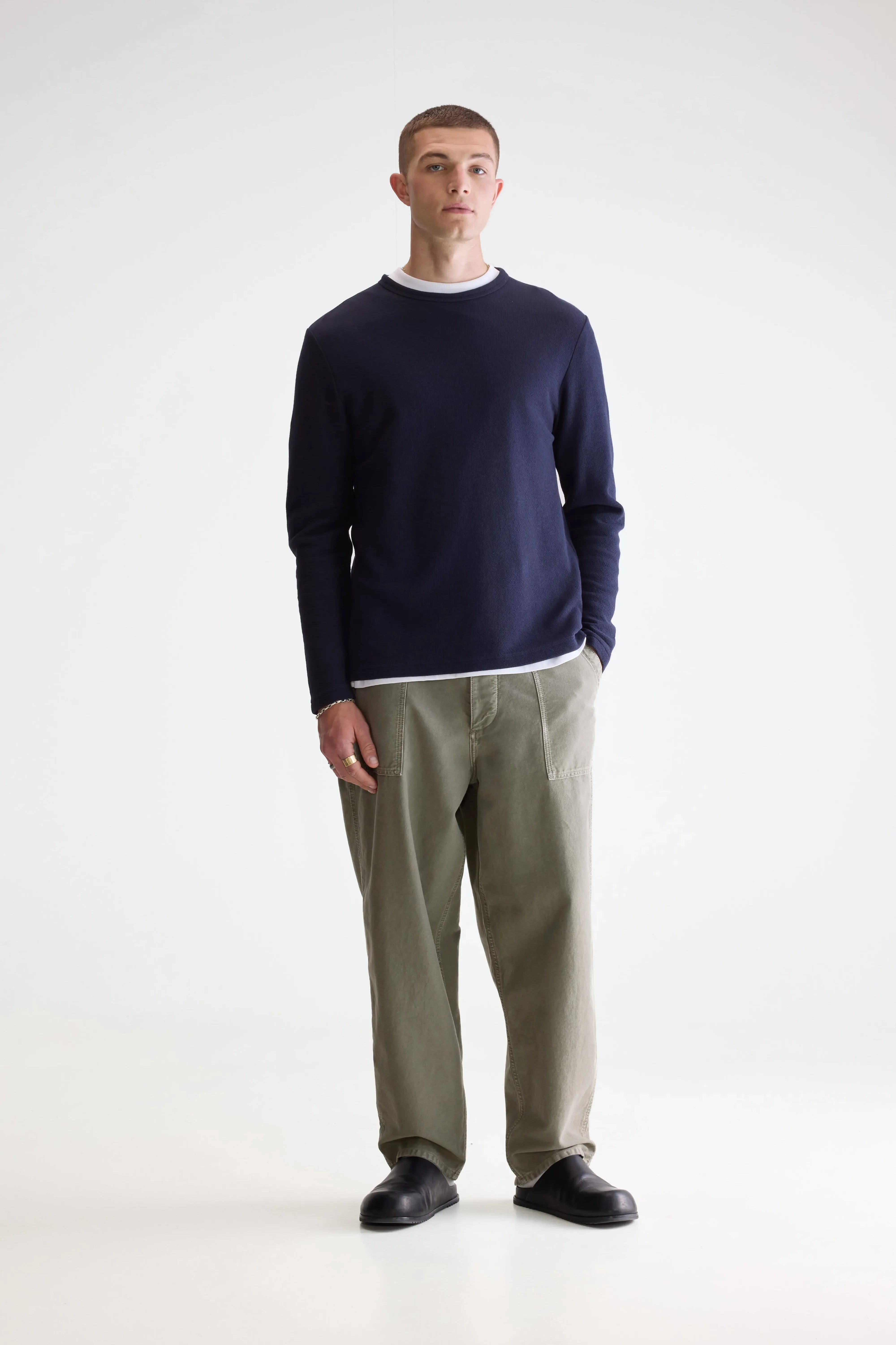 Bellerose Fresh long-sleeve navy t-shirt (242 / M / NAVY)