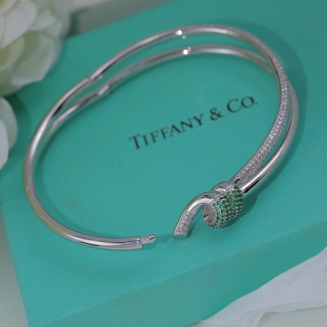 Tiffany Green Diamond Knot Bangle Bracelet - Original Replica Club