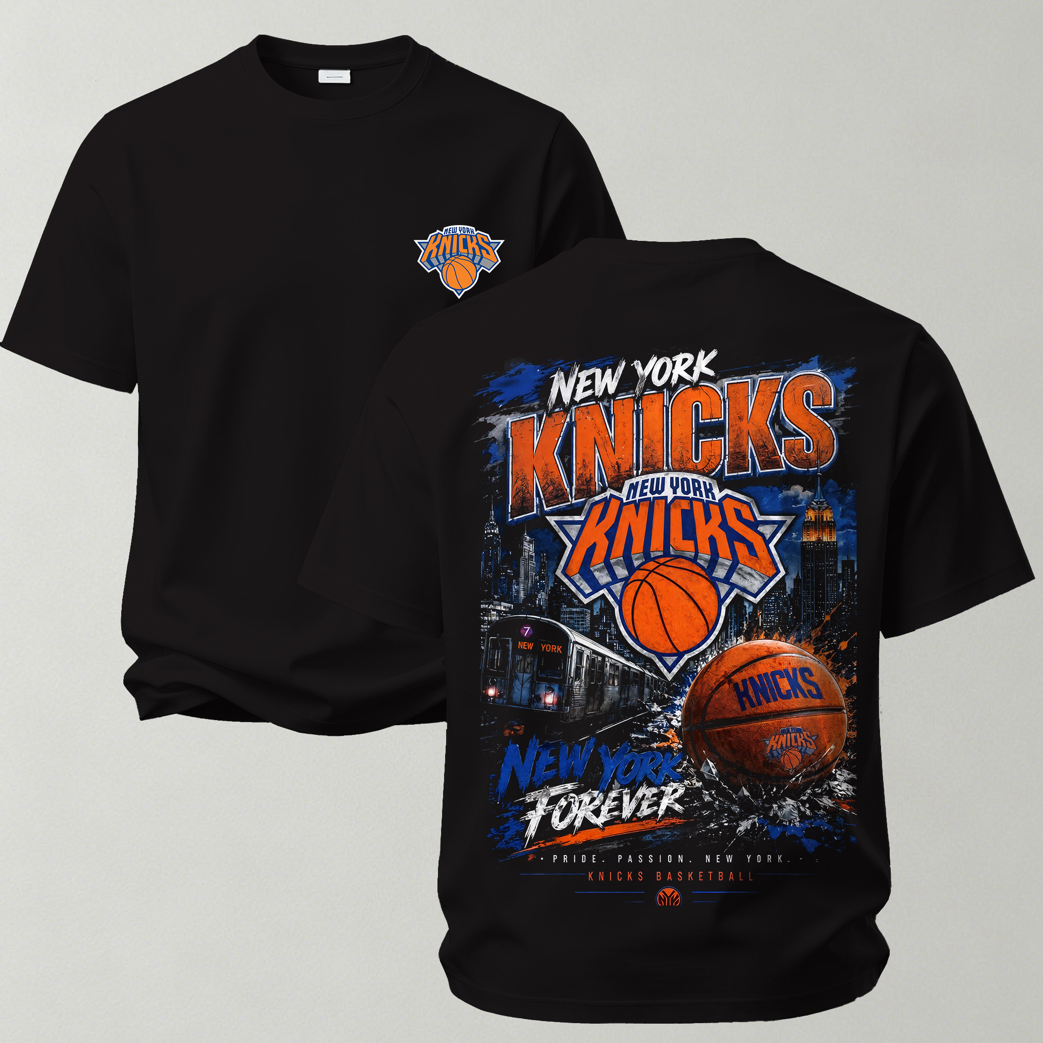 City Subway Basketball Style Printed Unisex Oversized T-shirt