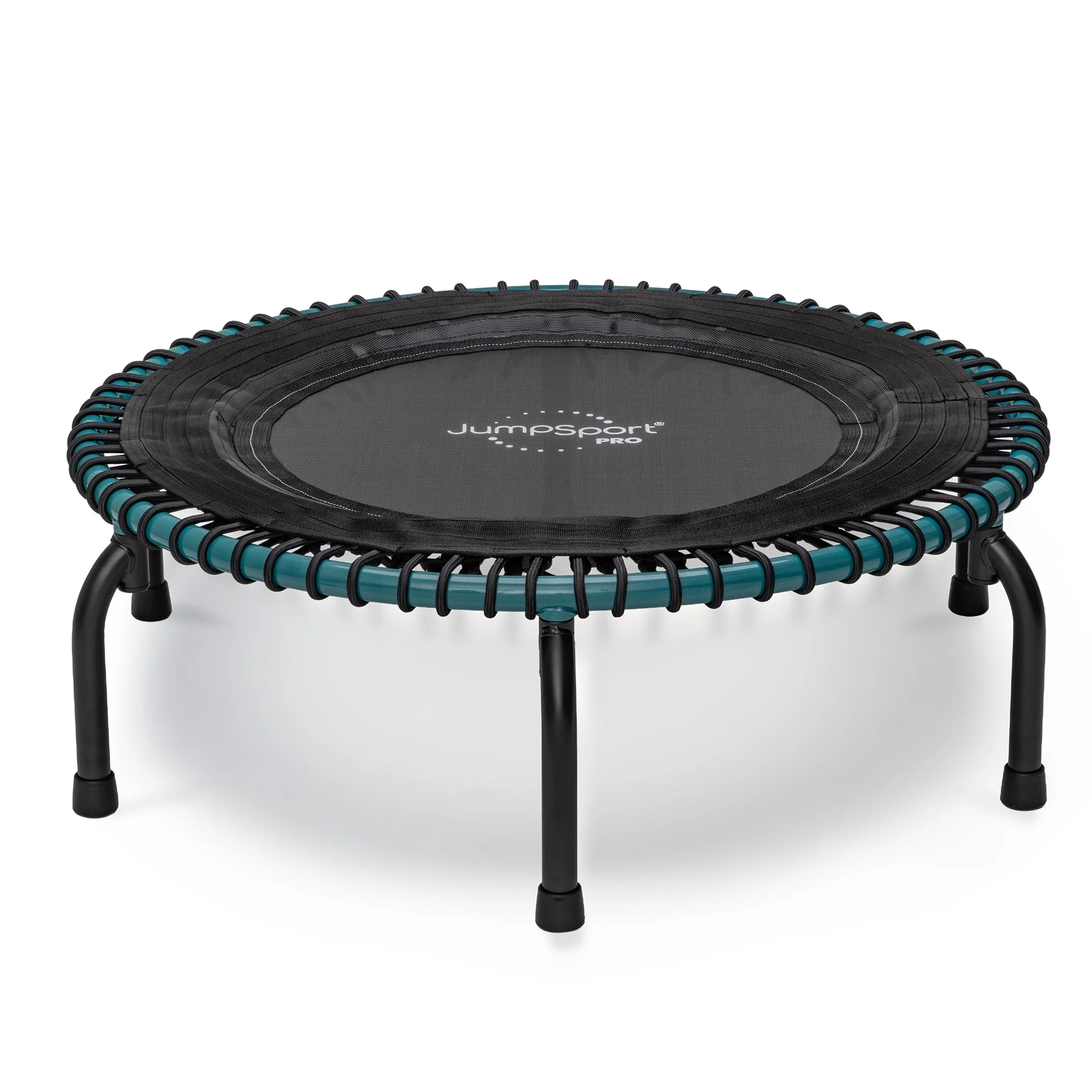 JumpSport 350 Pro Fitness 39" Cardio Workout Indoor Trampoline, Teal/Black - Image 2