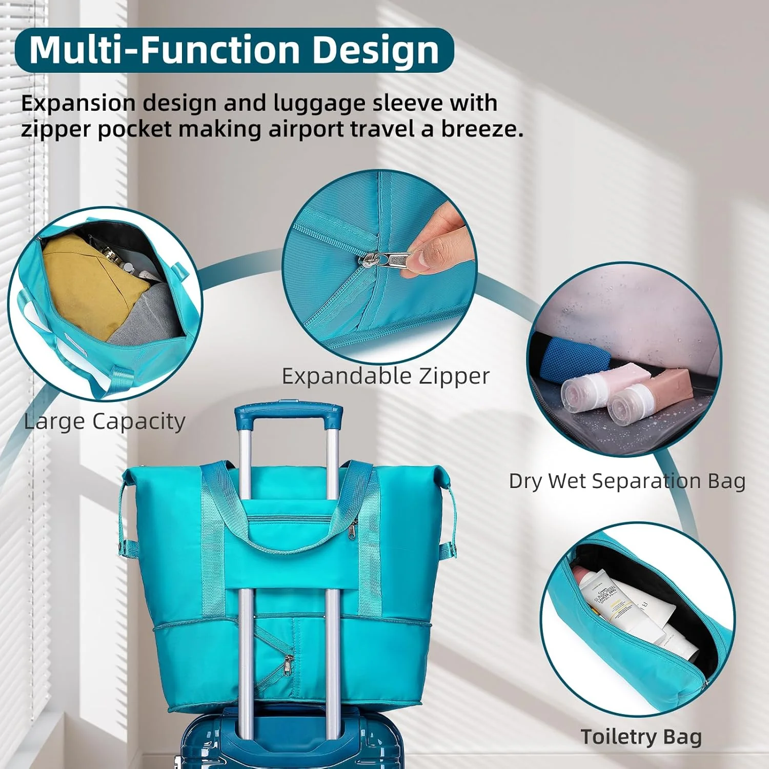 6-piece luggage set, expandable hardshell suitcase set with spinner wheels, lightweight rolling luggage set